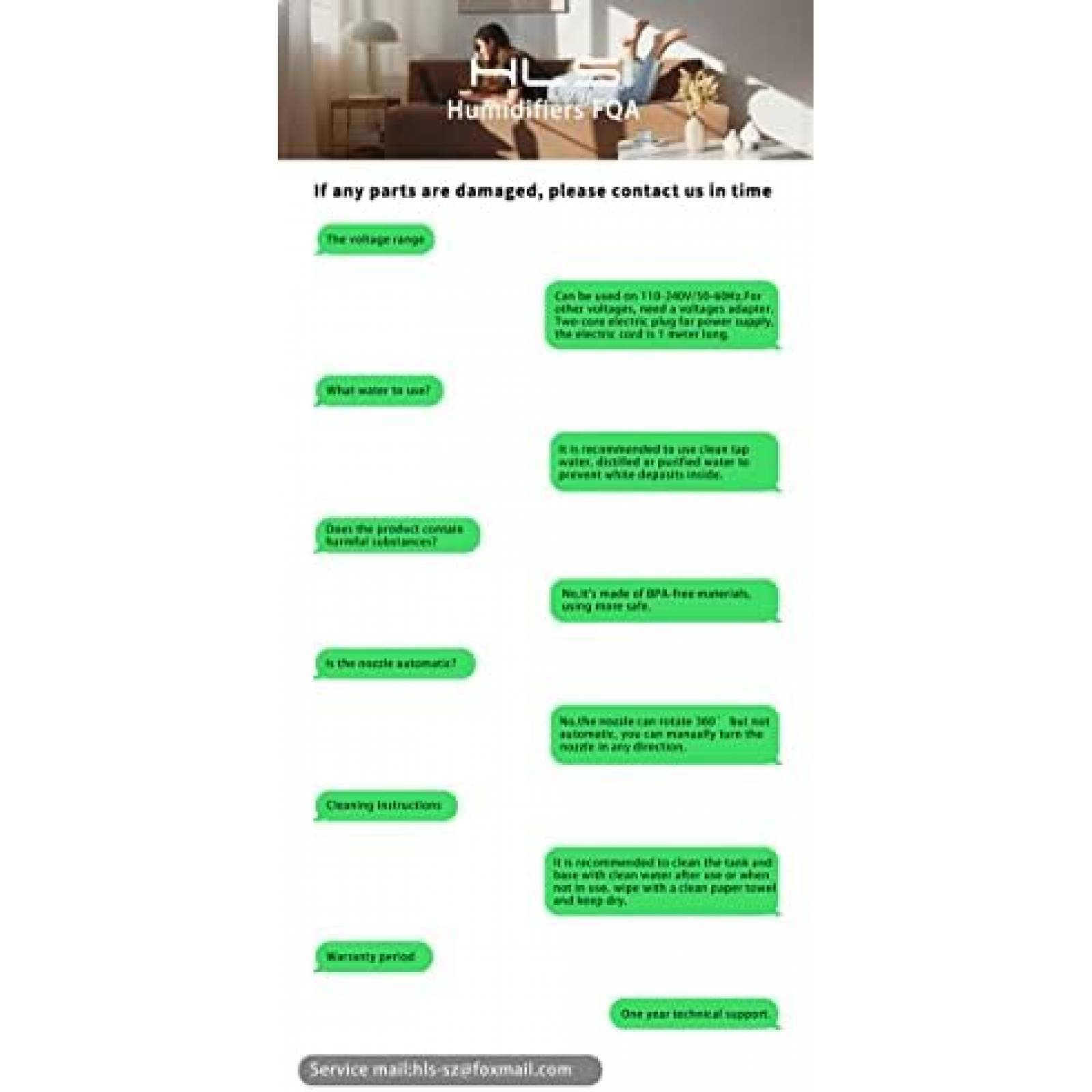 Humidificador HLS Vapor Frio 3.5L 29 Horas Silencioso Blanco