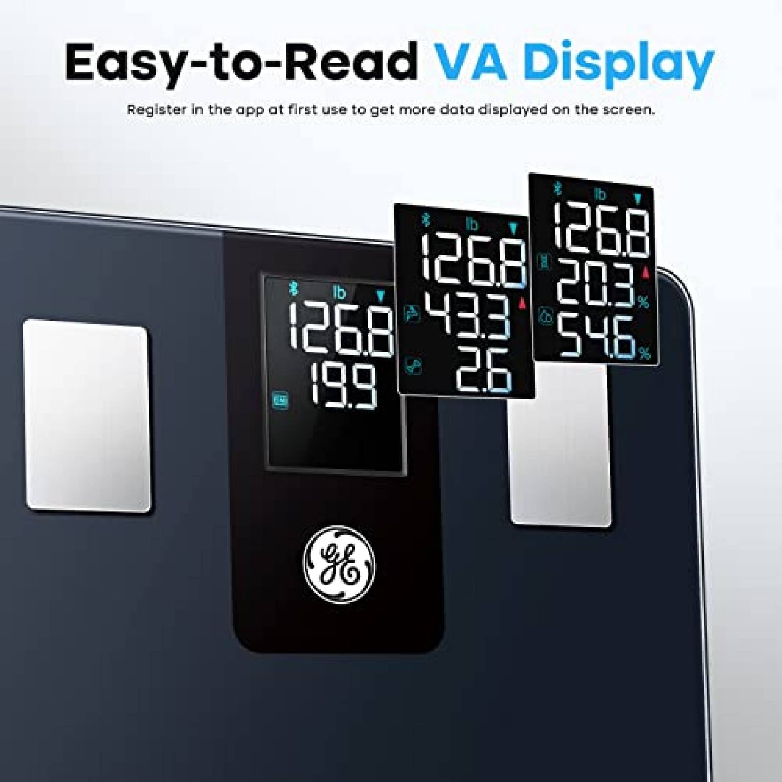 Bascula Digital GE Smart Todo en Uno Cap. Max. 396 lb -Negro