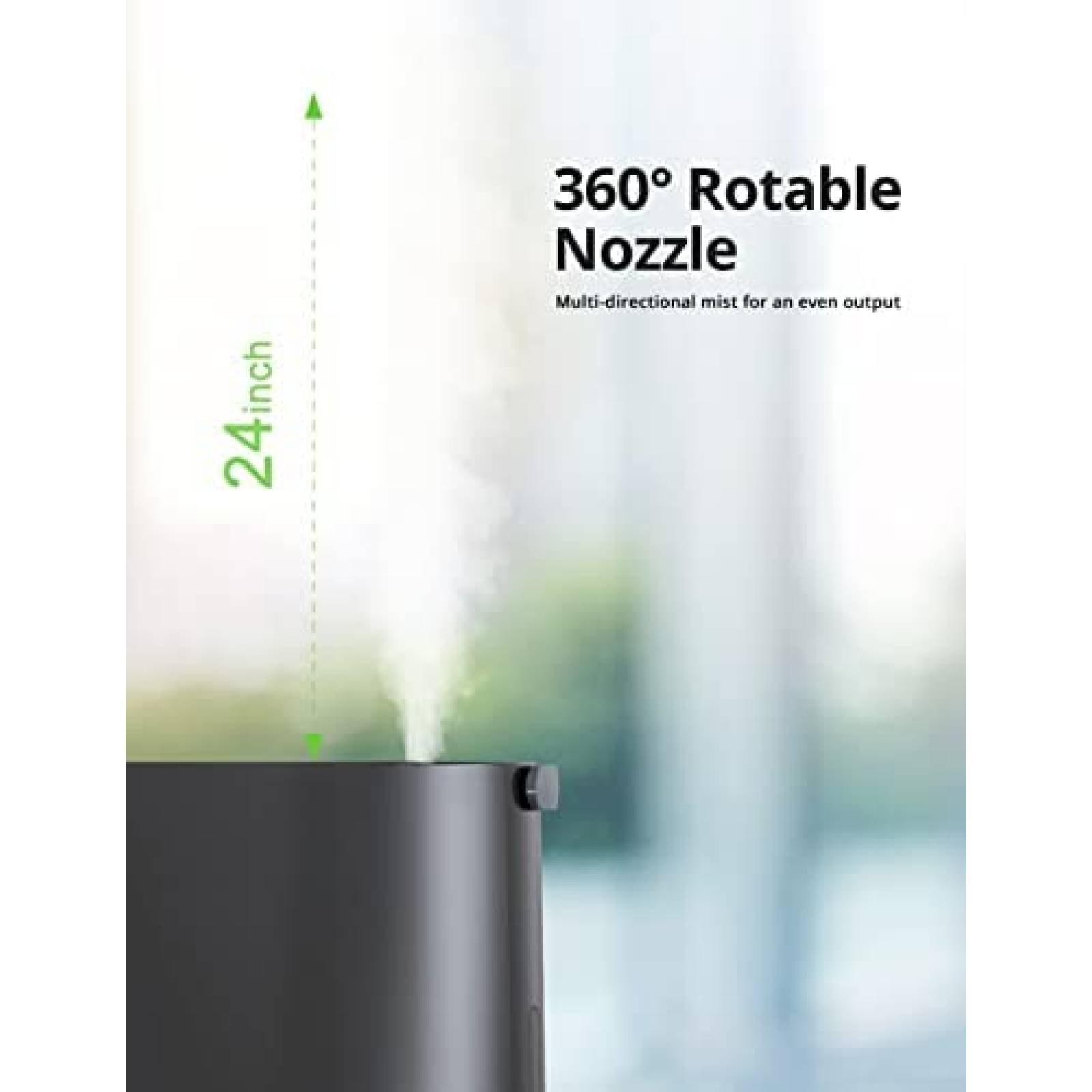 Humidificadores Orgtoy Cap. Max. 4L con Auto Off 26dB -Negro