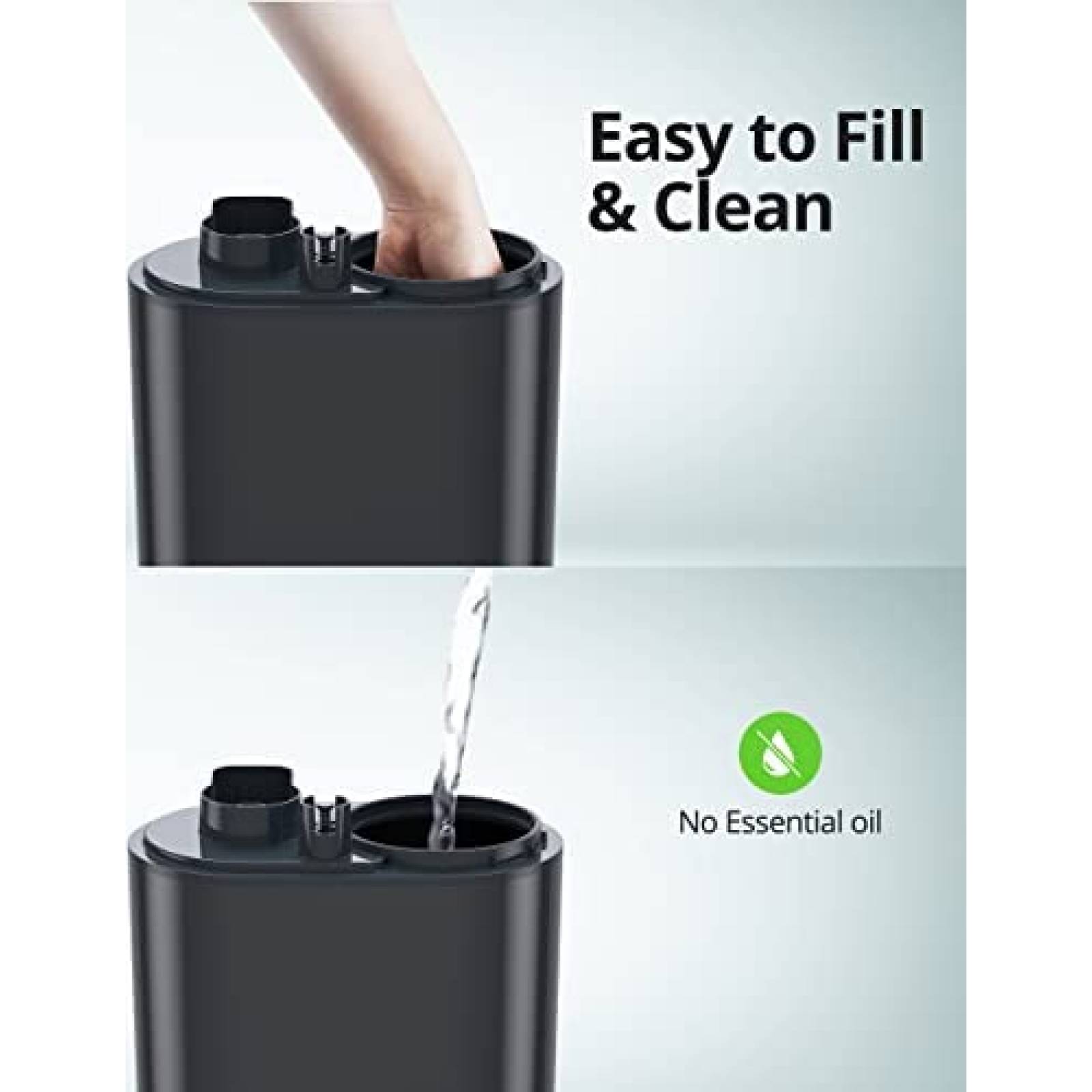 Humidificadores Orgtoy Cap. Max. 4L con Auto Off 26dB -Negro