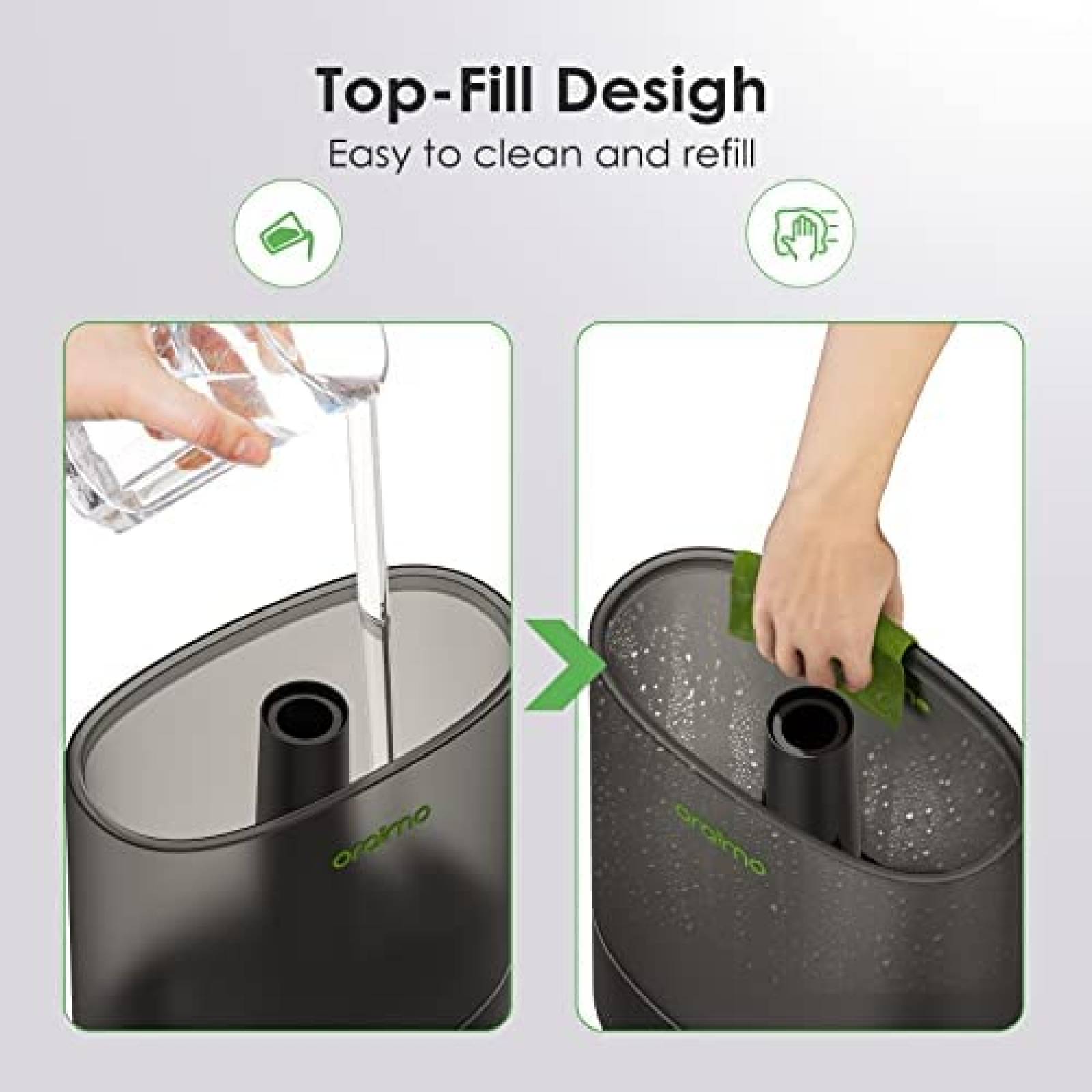 Humidificador Oraimo H01 6L 70m2 Difusor de Aroma -Negro