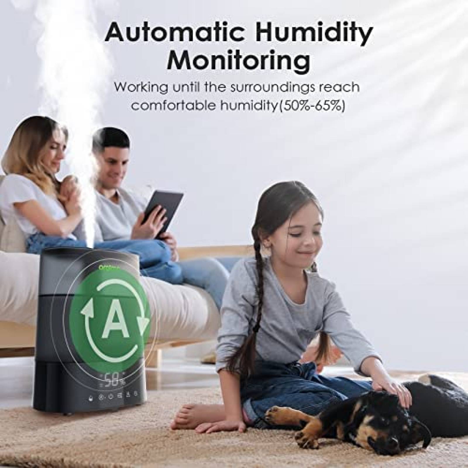 Humidificador Oraimo H01 6L 70m2 Difusor de Aroma -Negro