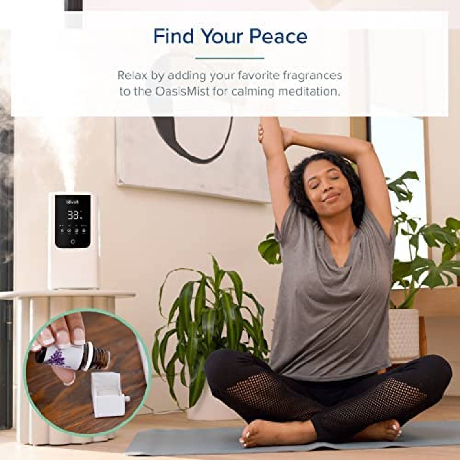 Humidificador LEVOIT 4.5L Smart Wifi 40m2 Difusor Aroma