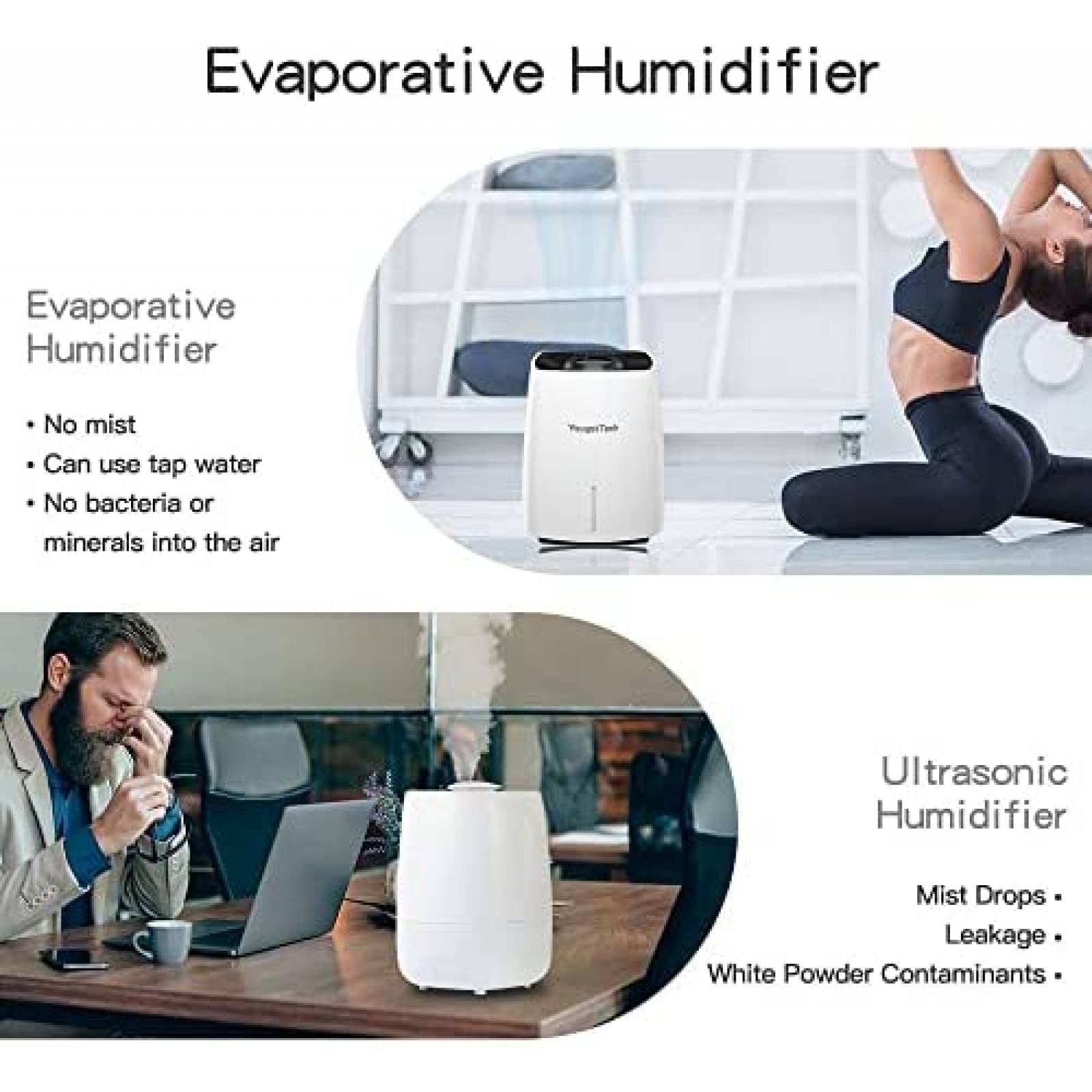 Humidificador Evaporativo YougetTech EH18 1.6gl 1000ft