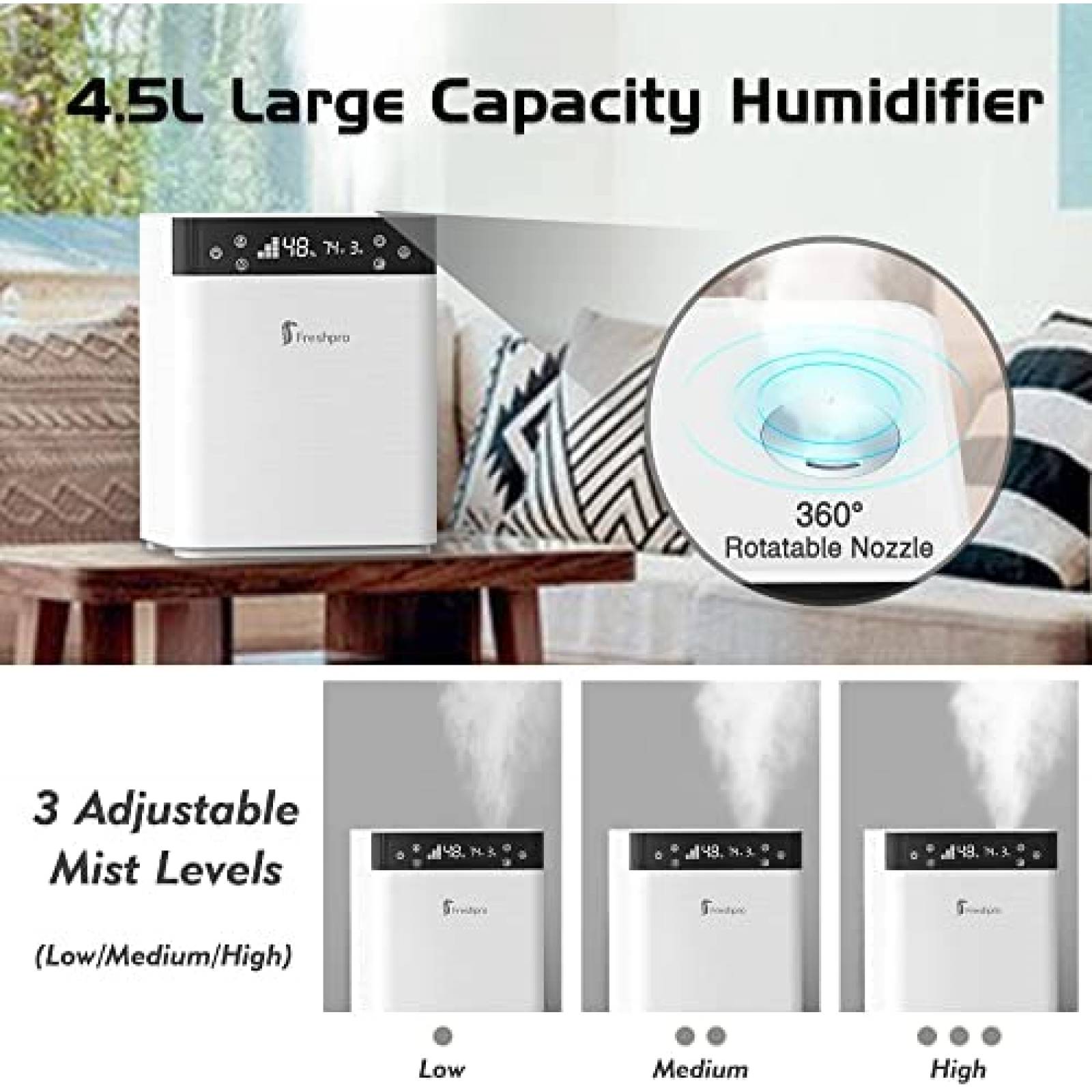 Humidificador Freshpro SPS-111-W1 4.5L Apagado Automatico