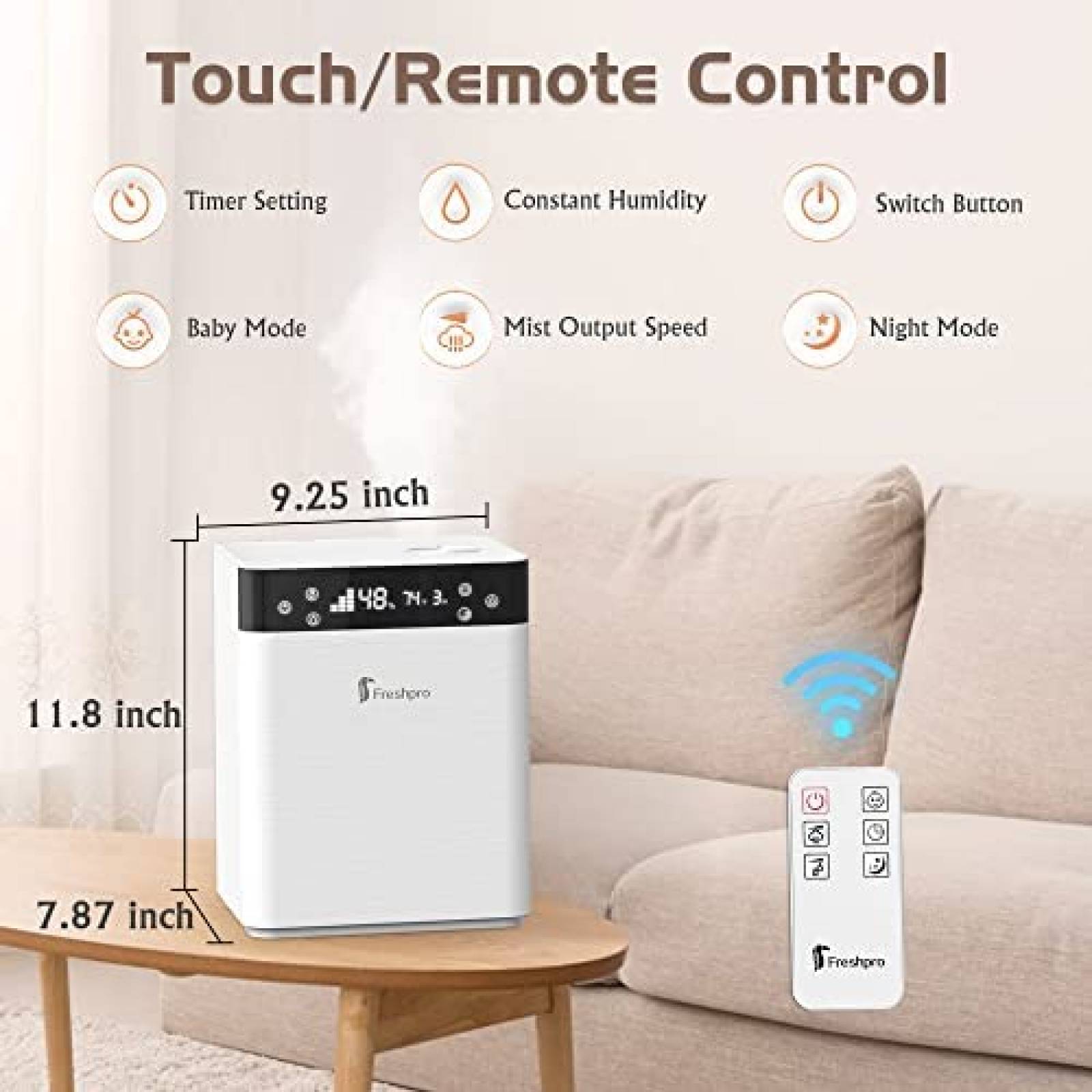 Humidificador Freshpro SPS-111-W1 4.5L Apagado Automatico