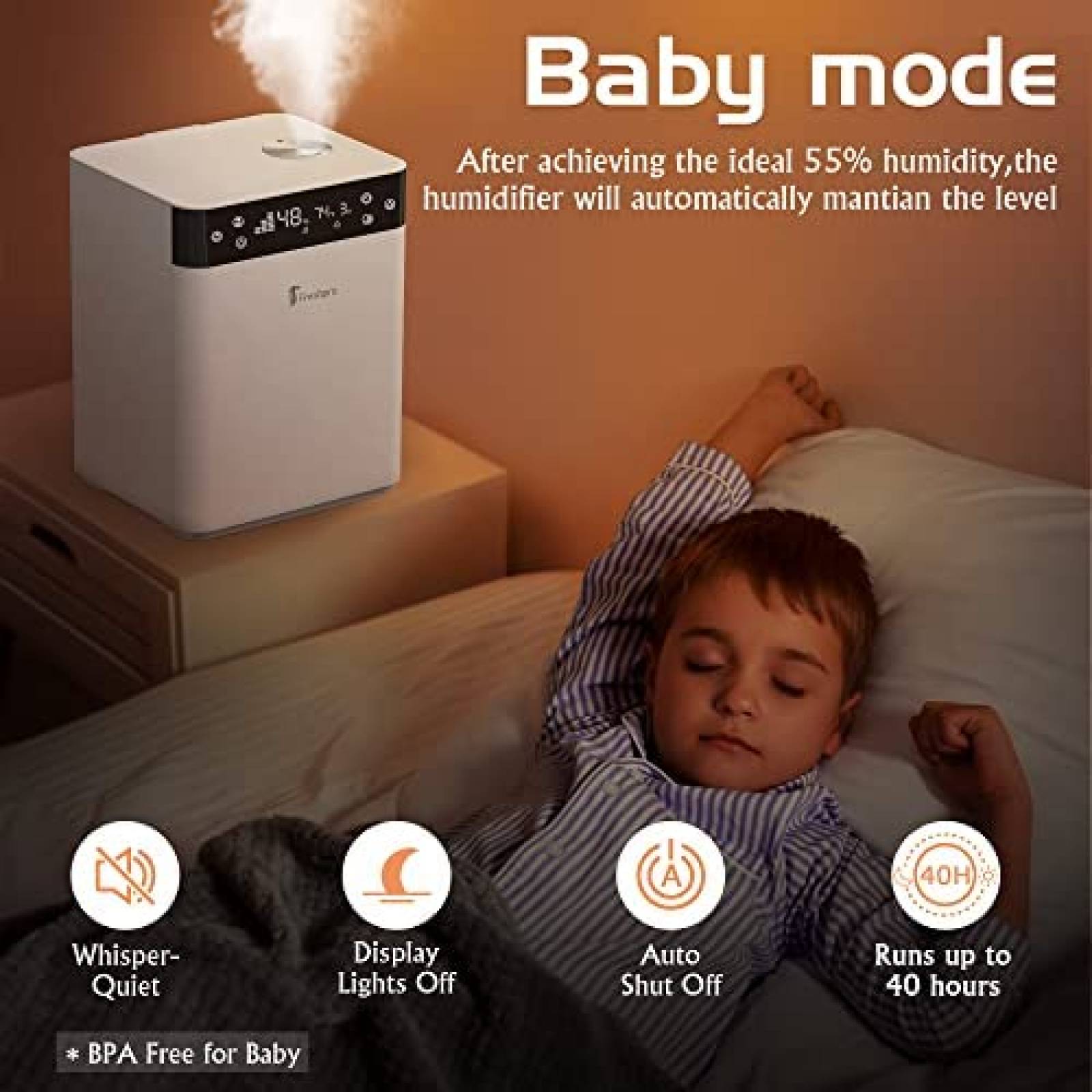 Humidificador Freshpro SPS-111-W1 4.5L Apagado Automatico