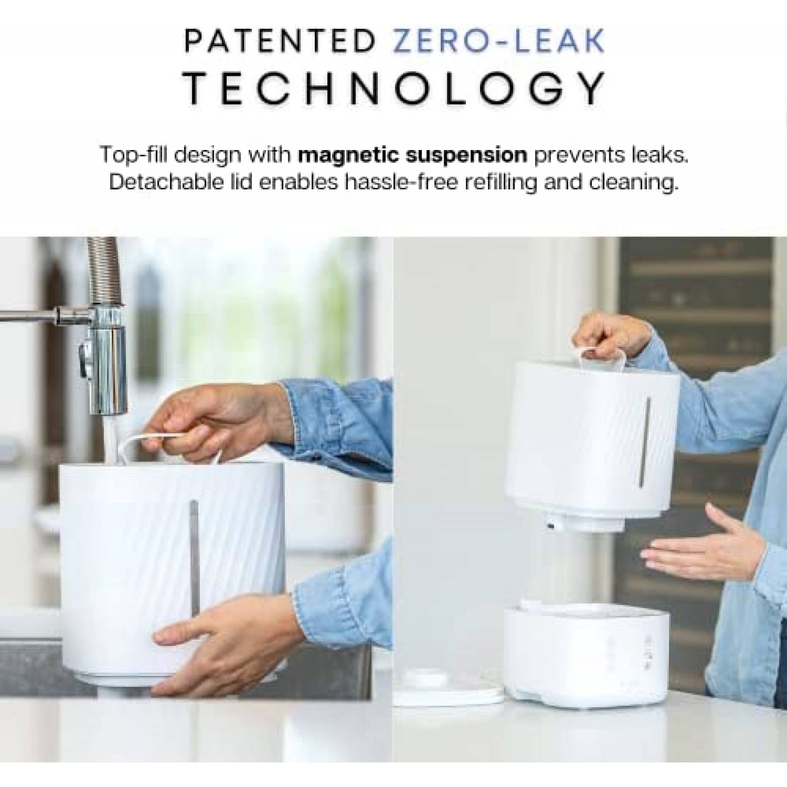 Humidificador Miko 4.5L Frio Calor 40h Continuas -Blanco