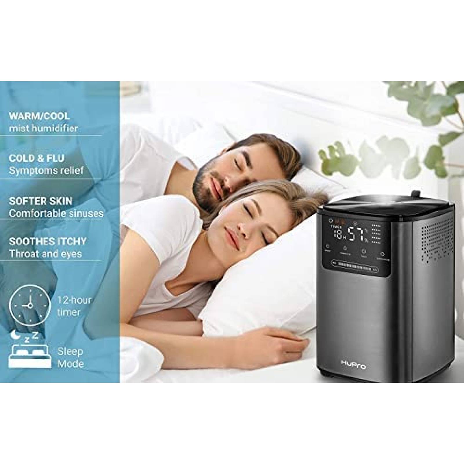 Humidificador de Niebla Fria y Calida Hupro 4L -Negro