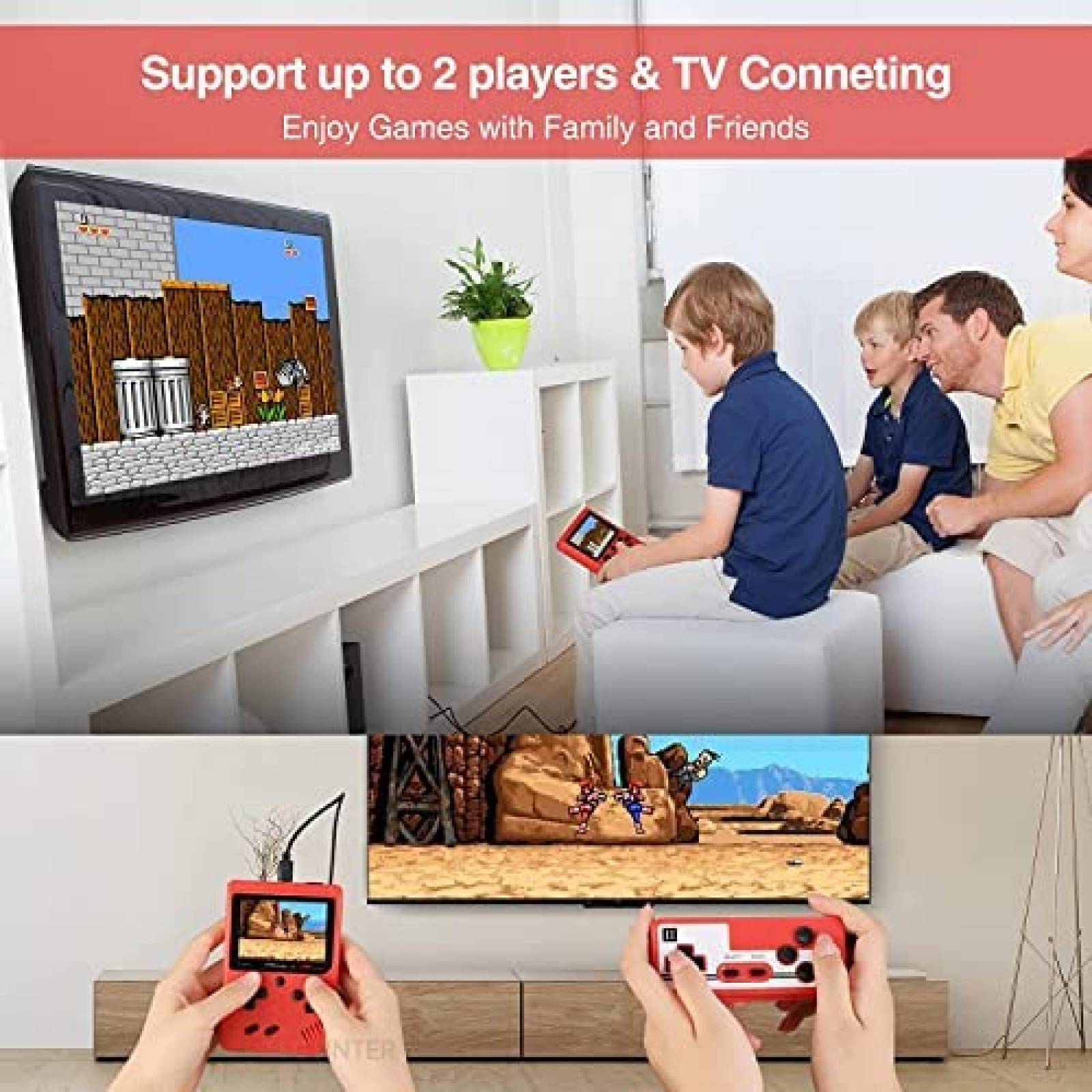 Consola de Videojuegos Retro MarattLan LCD 3.0'' -Rojo