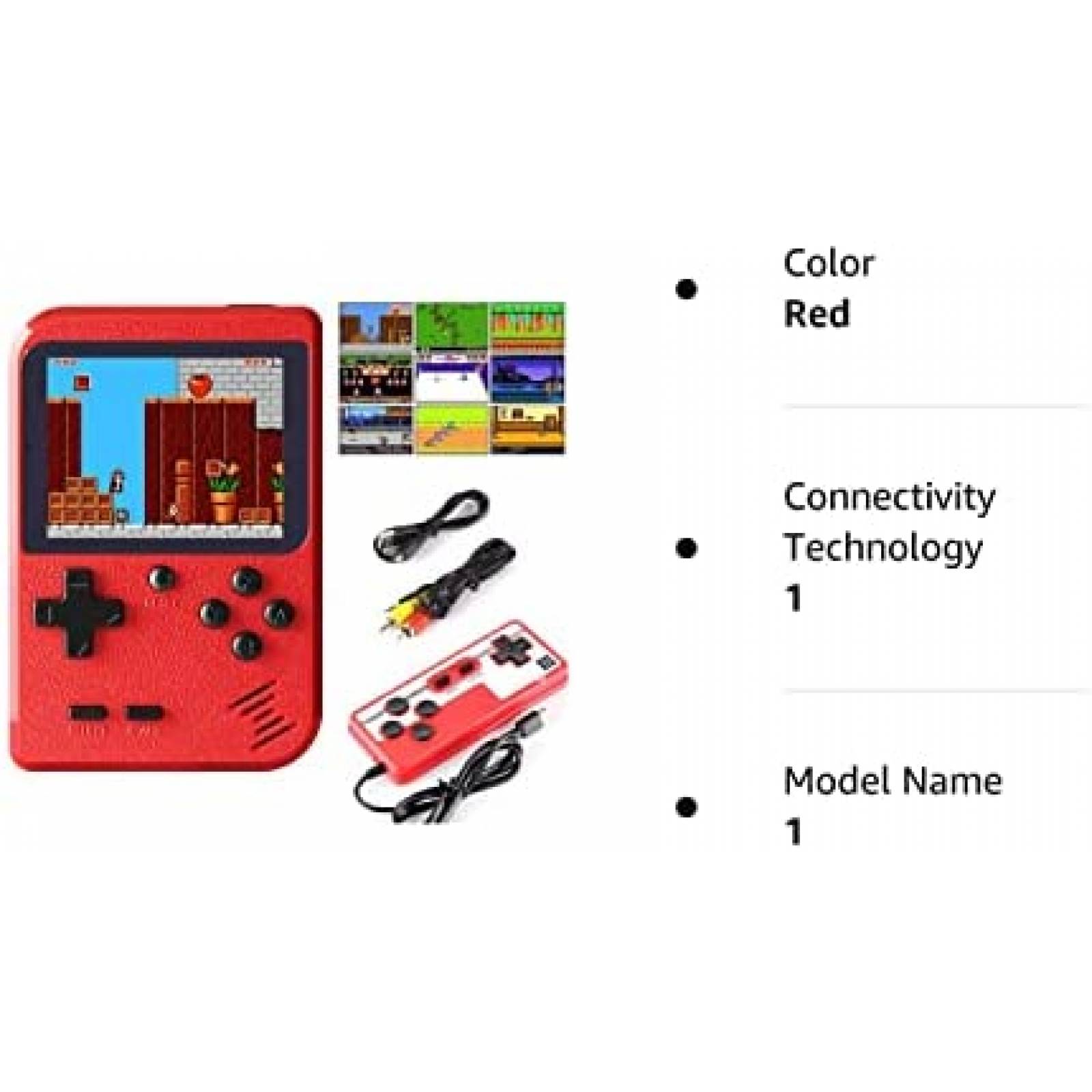 Consola de Videojuegos Retro MarattLan LCD 3.0'' -Rojo