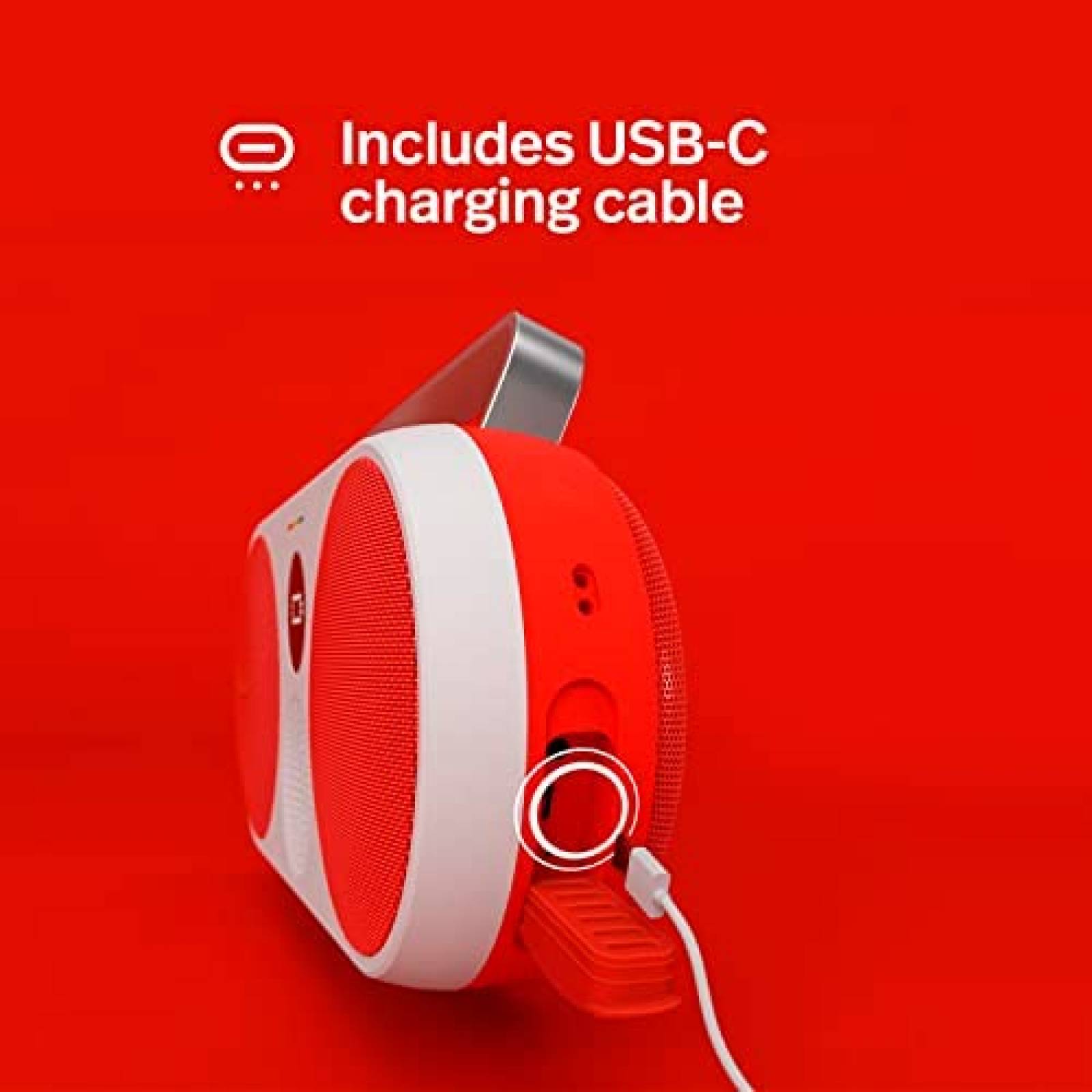 Bocina Bluetooth Portatil Polaroid P3 AUX Bateria 15h -Rojo