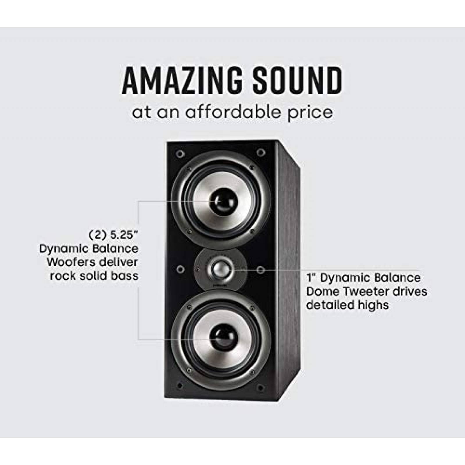 Bocina PolK Audio Monitor 40 Series II 125W 2 Woofers -Negro