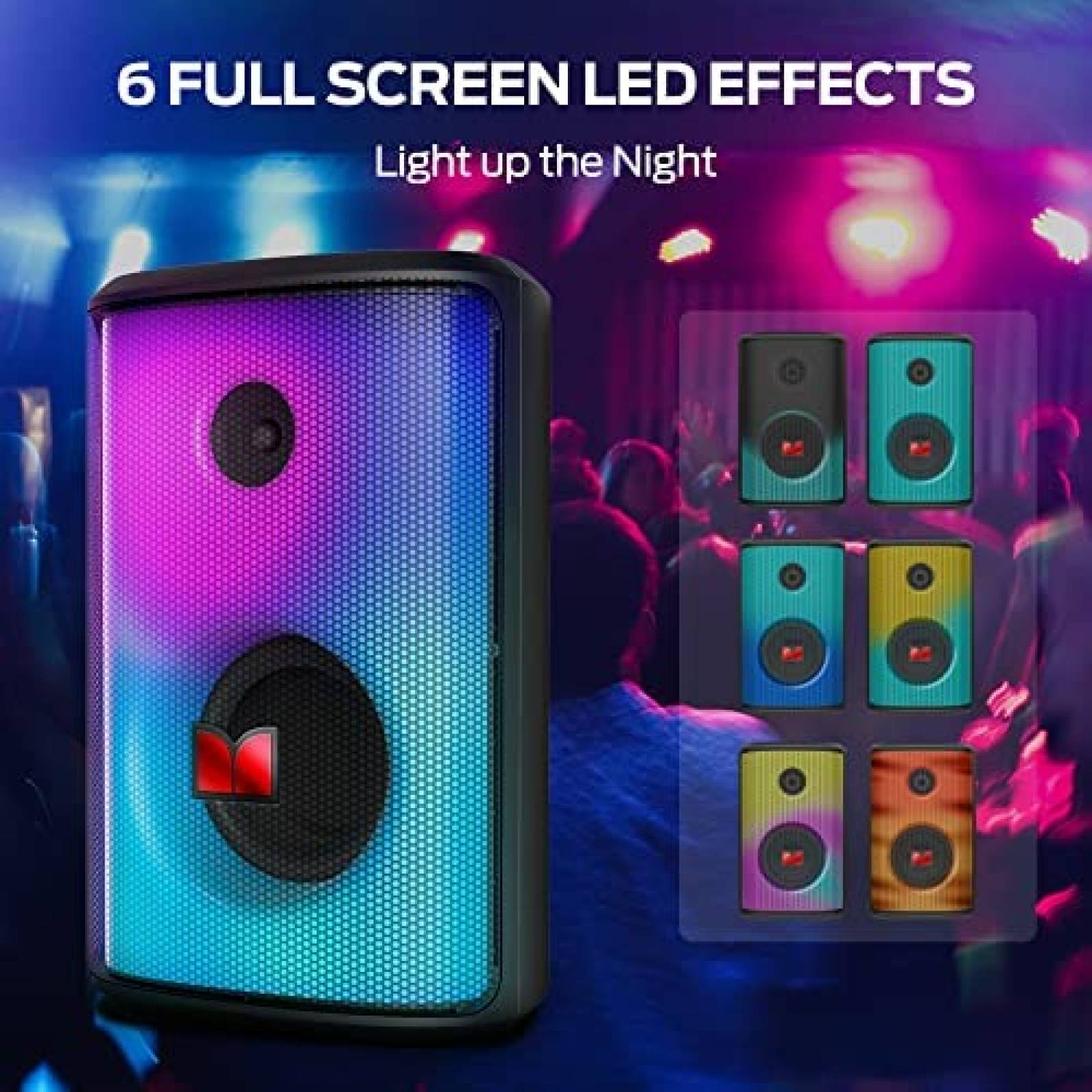 Bocina Bluetooth Monster Sparkle 80w Aux Usb 24H -Negro