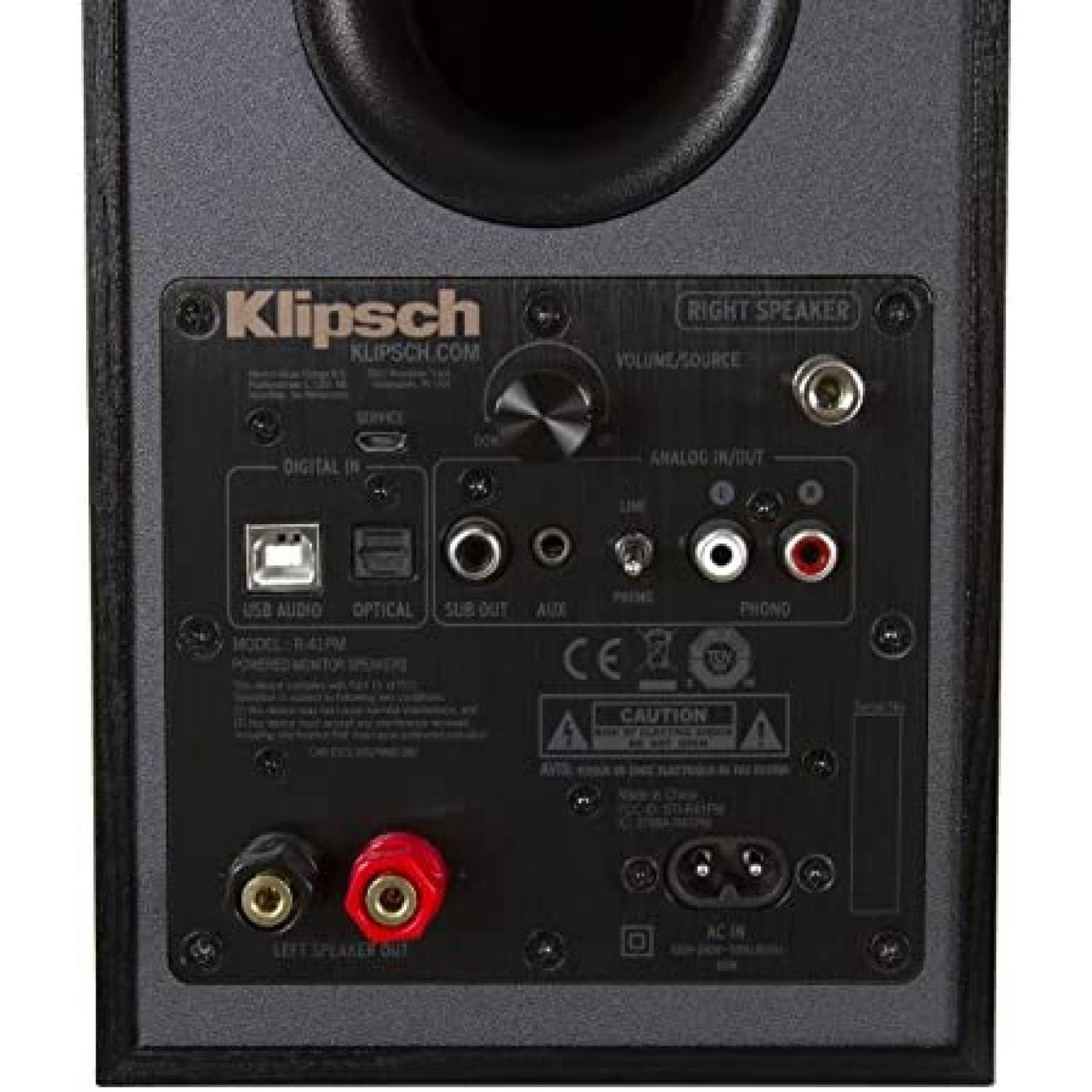 2 Bocinas Klipsch R-41PM 3.5mm Bluetooth y Subwoofer -Negro