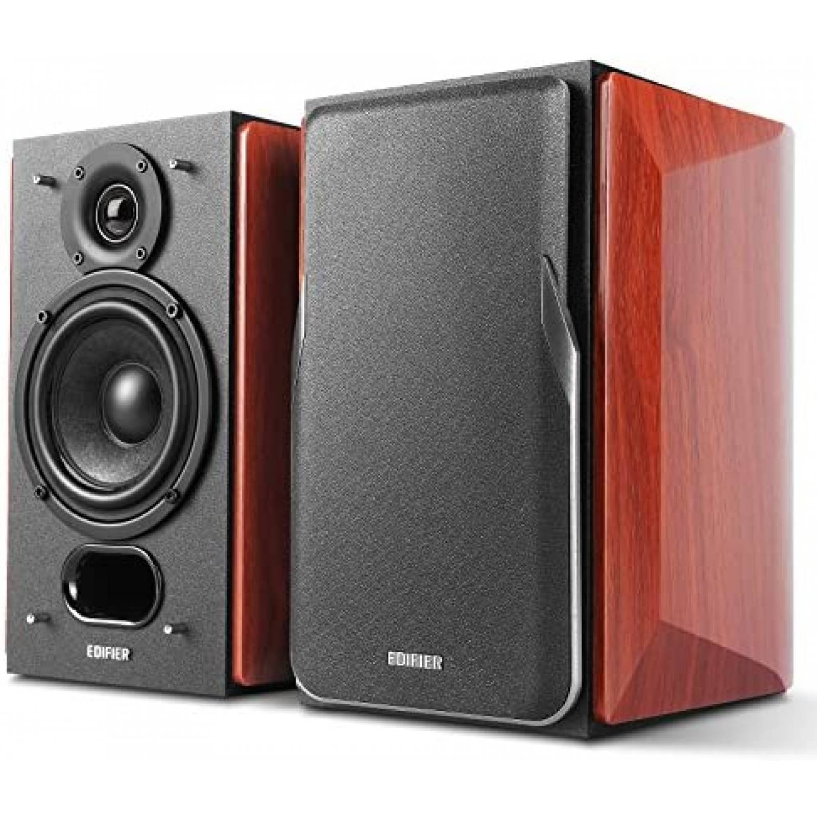 2 Bocinas Edifier P17 20W con Soporte de Pared -Madera