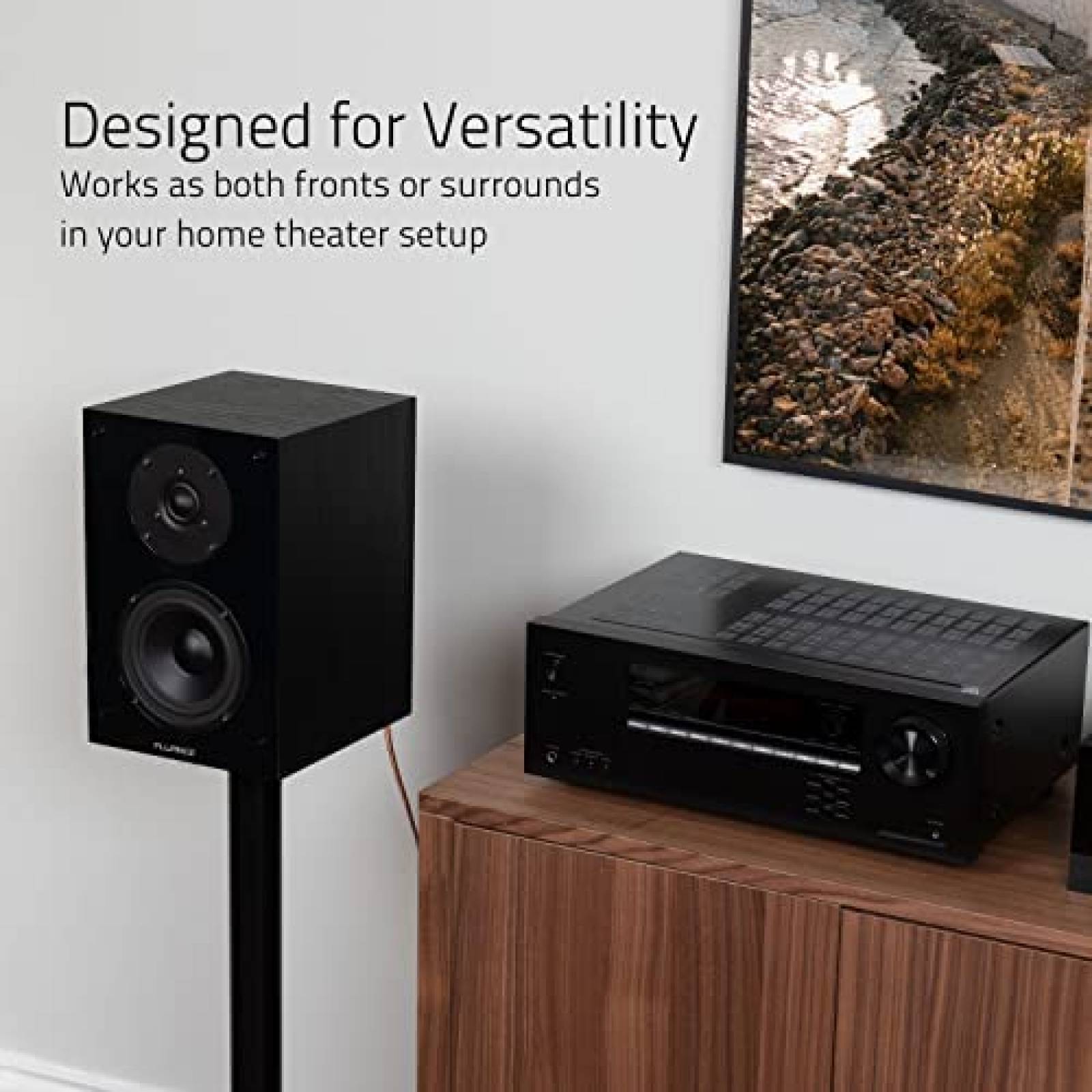 2 Bocinas Fluance SX6W 100W Subwoofer 5 Pulgadas -Madera