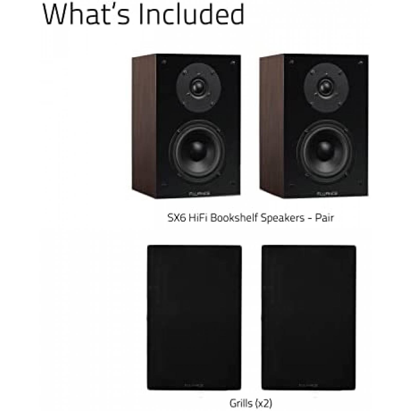 2 Bocinas Fluance SX6W 100W Subwoofer 5 Pulgadas -Madera