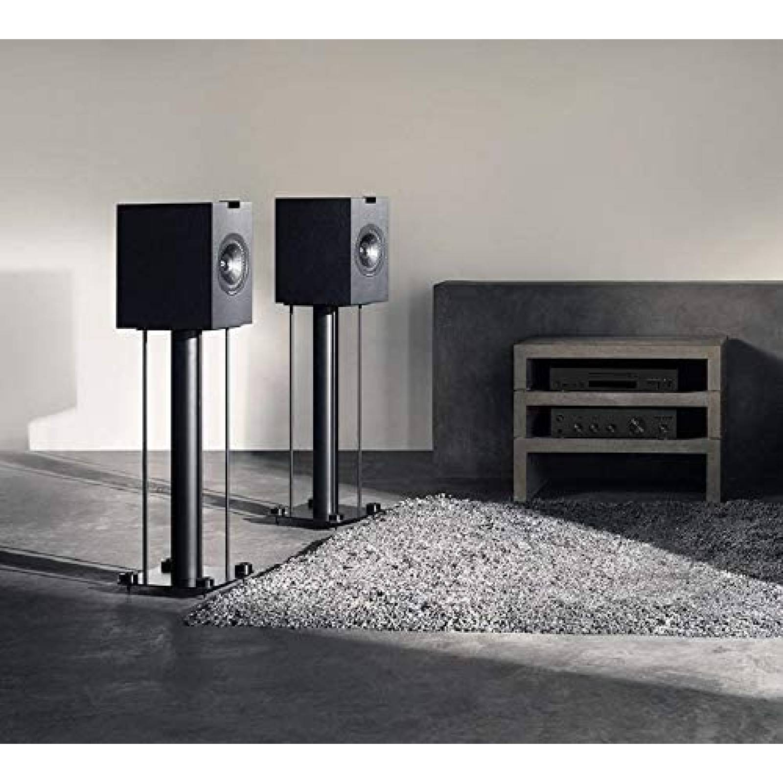 2 Bocinas KEF Q350 con Subwoofer y Control Remoto -Negro