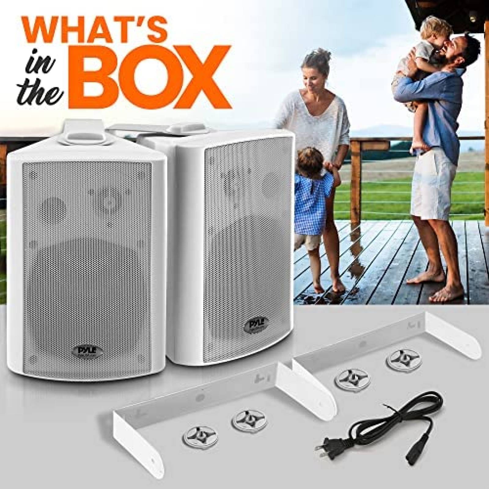 Par de Bocinas Pyle PDWR69BTW 6.5'' 100W Bluetooth -Blanco
