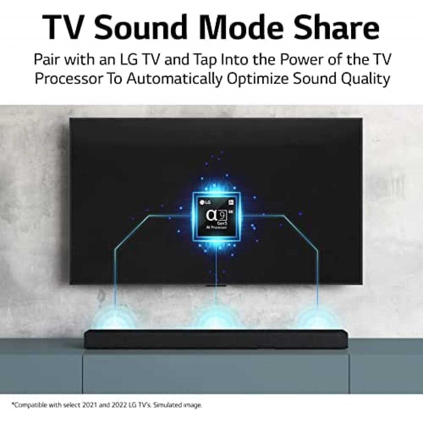 Barra de Sonido LG S65Q de 3.1 Canales Para TV -Negro
