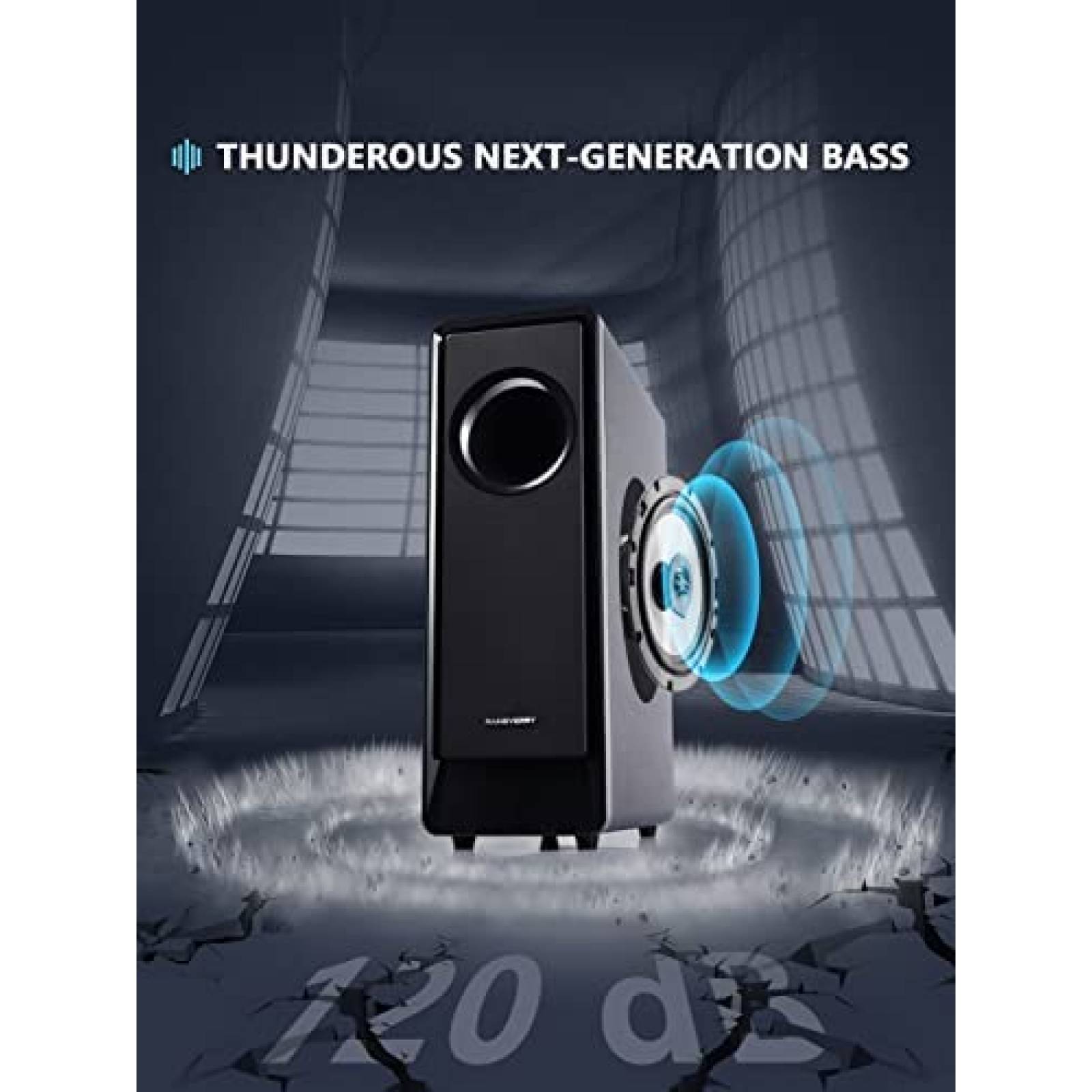 Sistema de Sonido RAINEVERRY 5.1 con Subwoofer Inalambrico