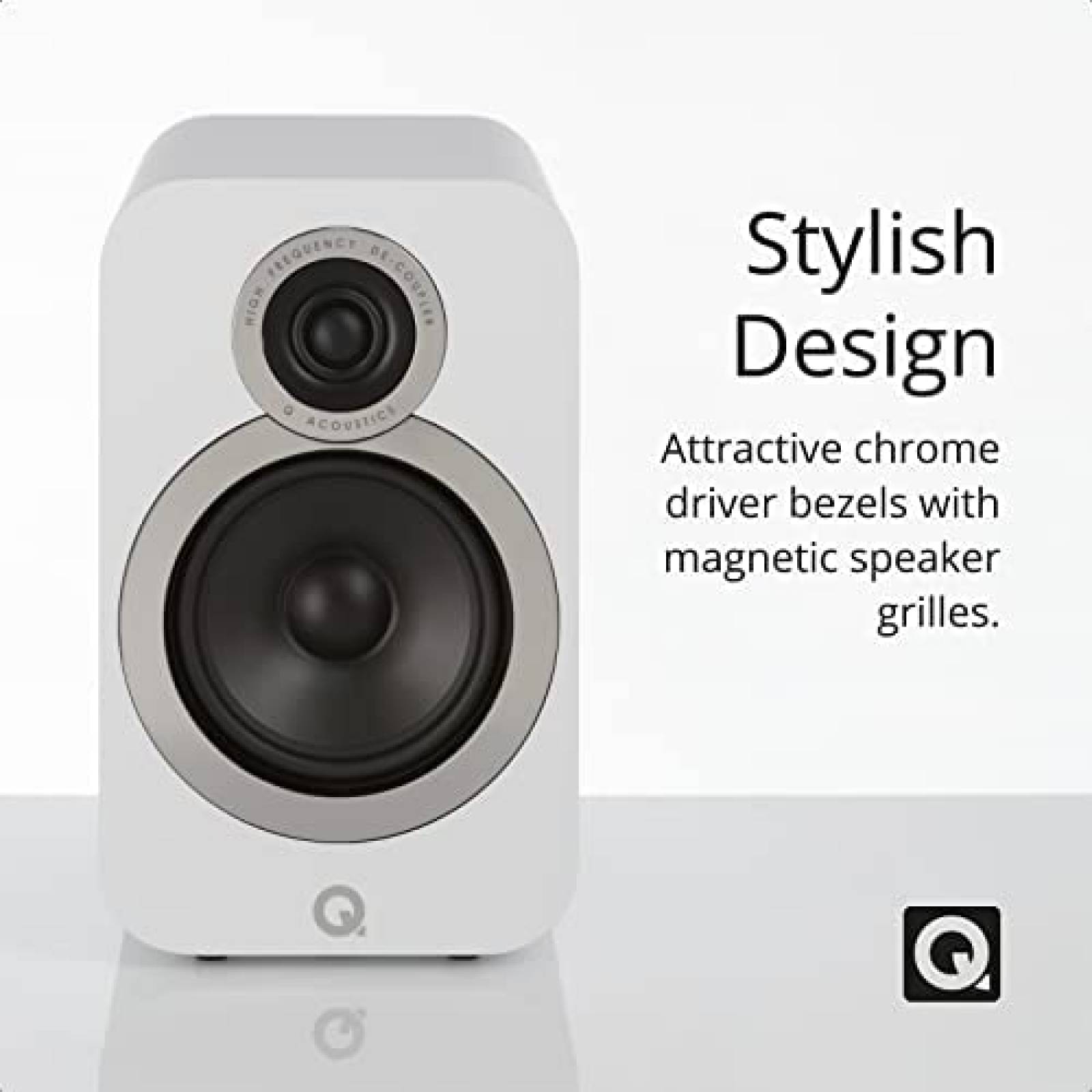 Bocinas Q Acoustics 3020i Sistema de Sonido Hi-Fi -Blanco