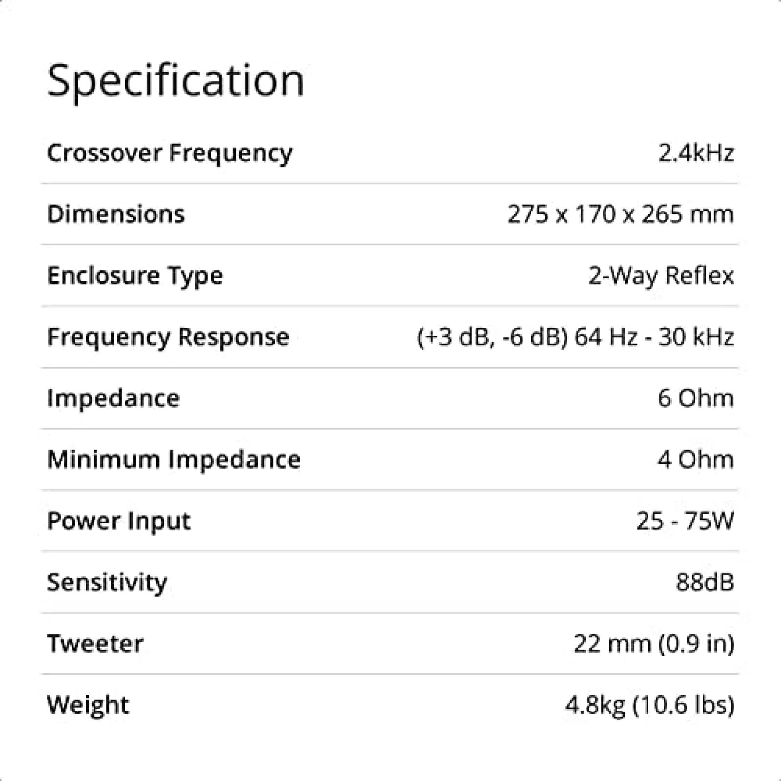 Bocinas Q Acoustics 3020i Sistema de Sonido Hi-Fi -Blanco