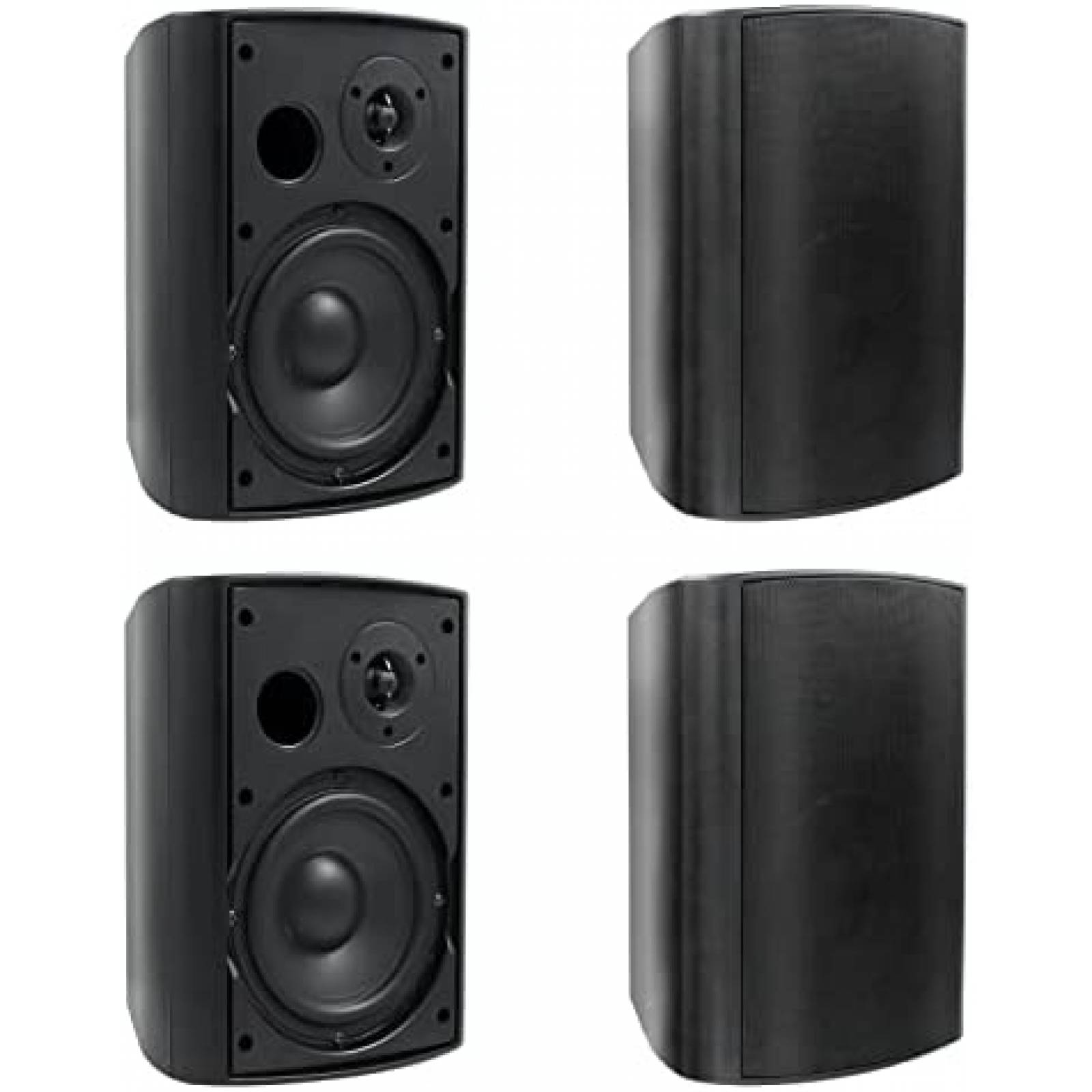 Altavoces Herdio 6.5" 800w Pasivos Exterior 2 Pares -Negro