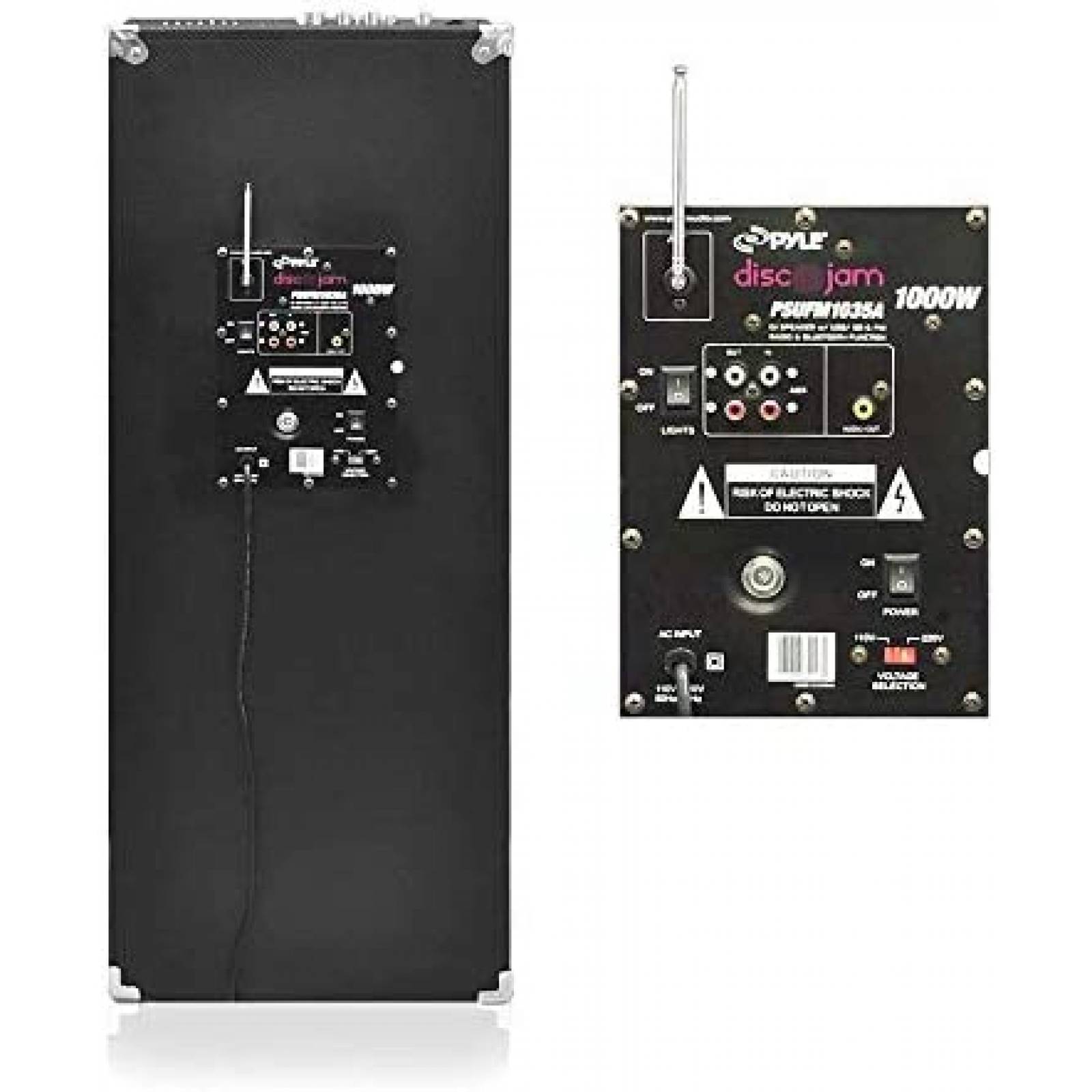 Bocina Bluetooth Pyle DiscJam 1000W Compatible Rca Aux Usb