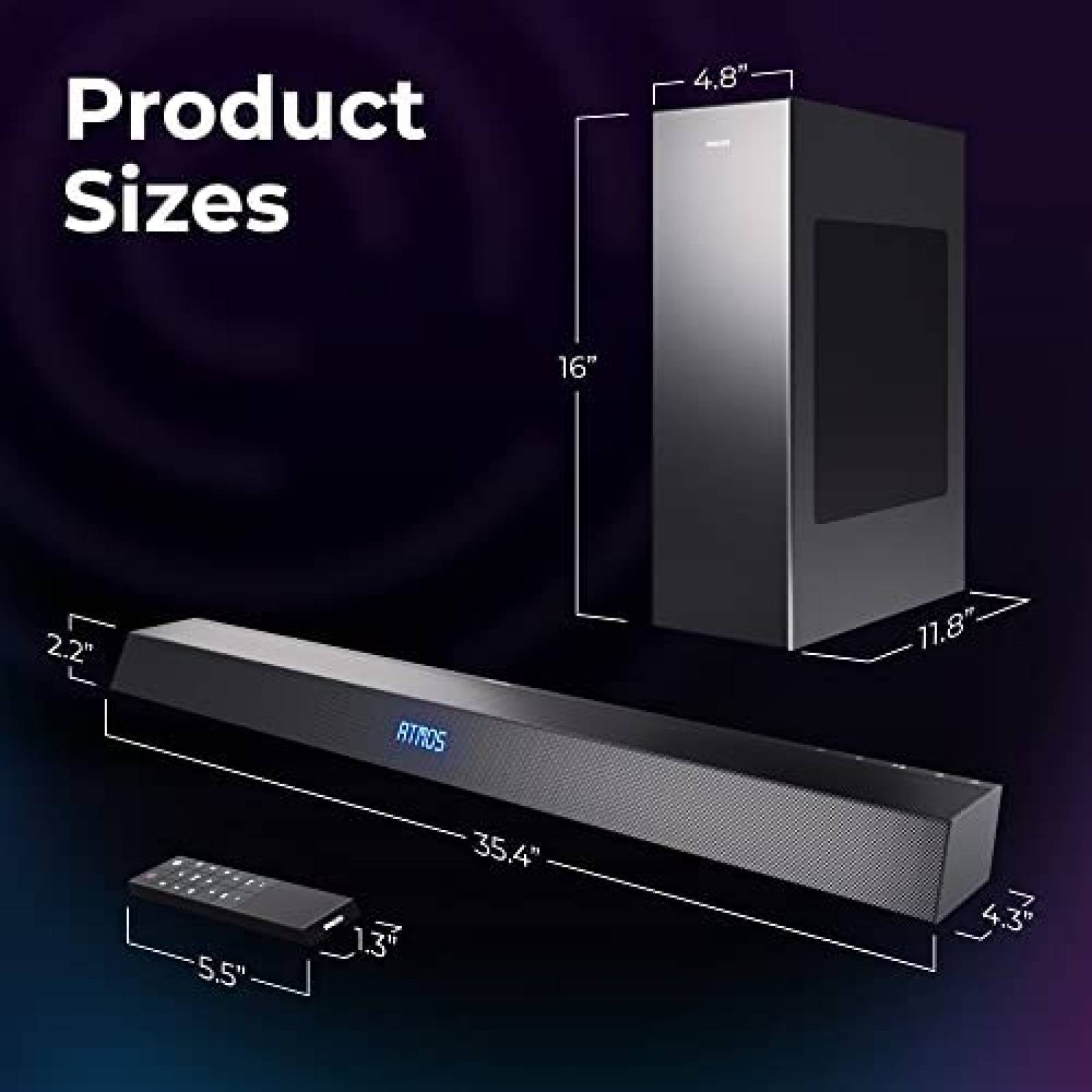 Barra de Sonido Phillips TAB8405 con Subwoofer Inalambrico