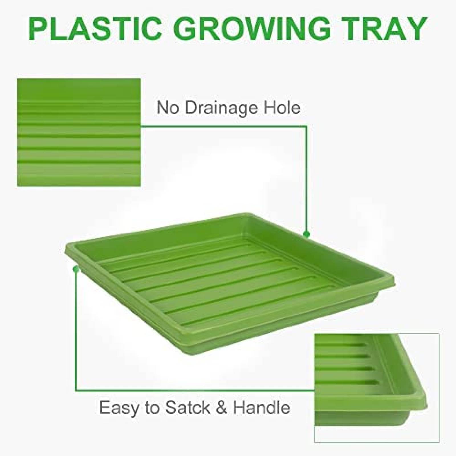 10 Pack Charola Germinador GROW-GREEN 1010 Sin Drenaje