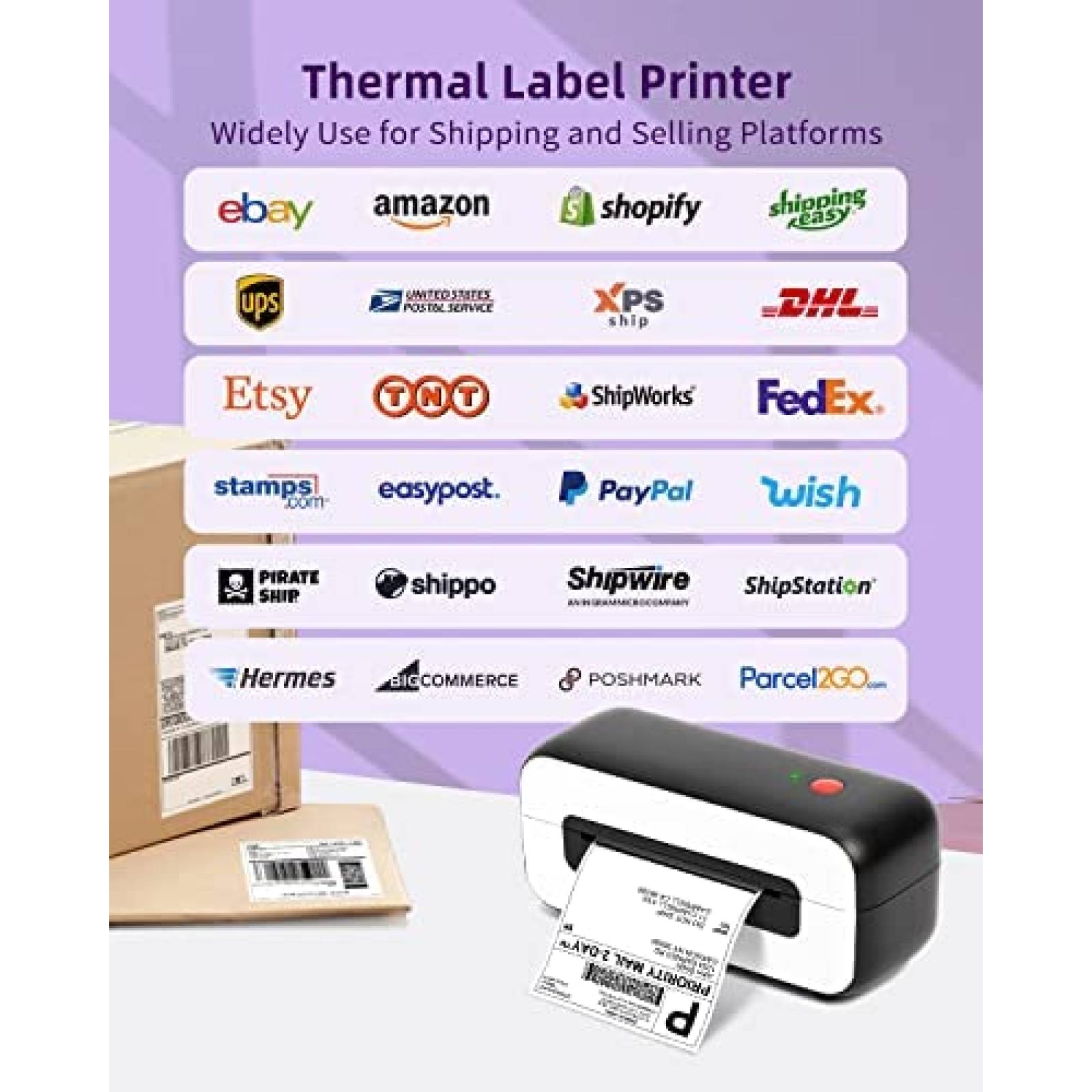 Impresora Phomemo termica de etiquetas + rollo -Negro