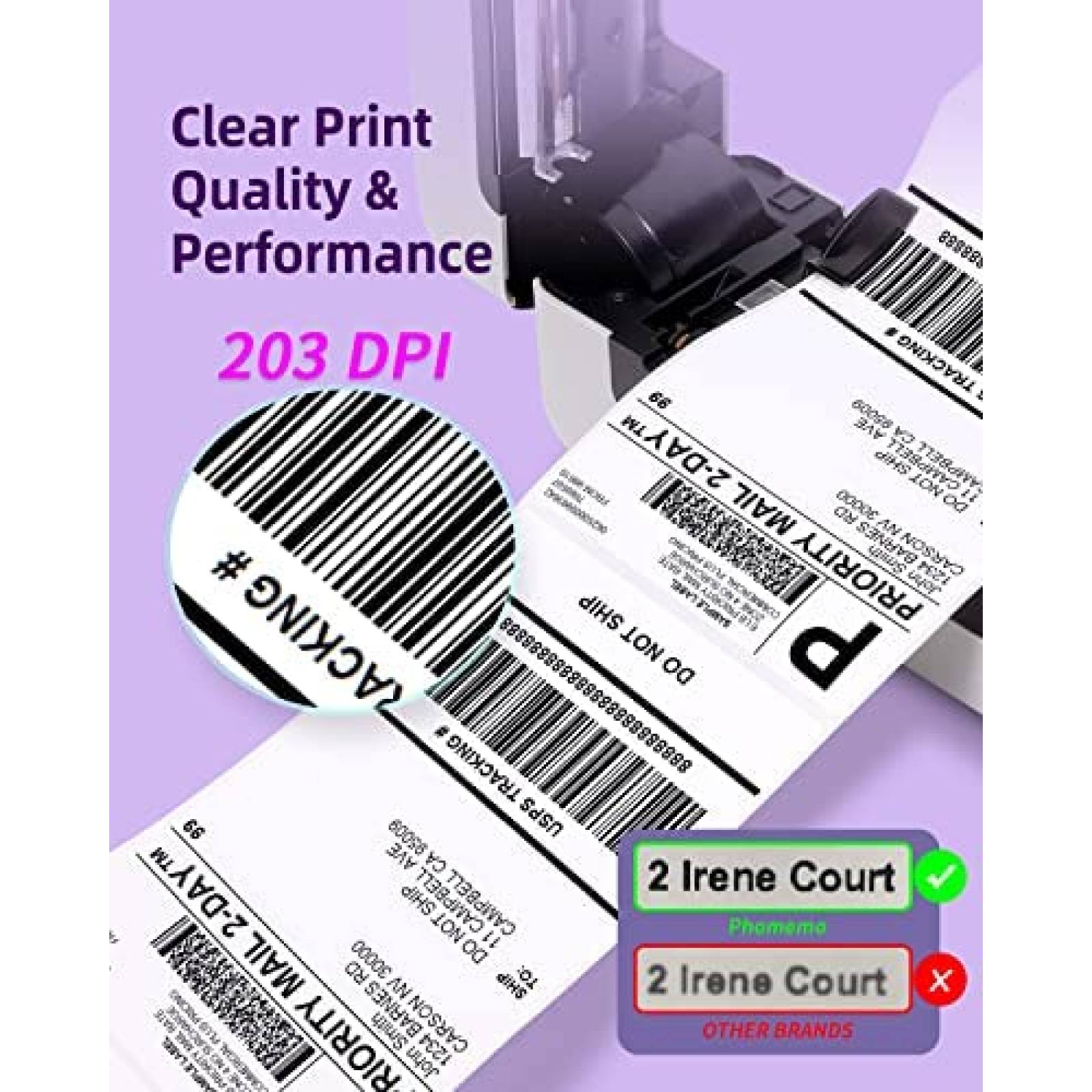 Impresora Phomemo termica de etiquetas + rollo -Negro