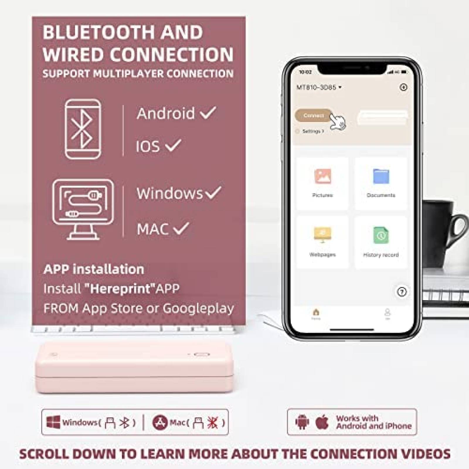 Impresora Termica HPRT MT810 Portatil Inalambrica Bluetooth