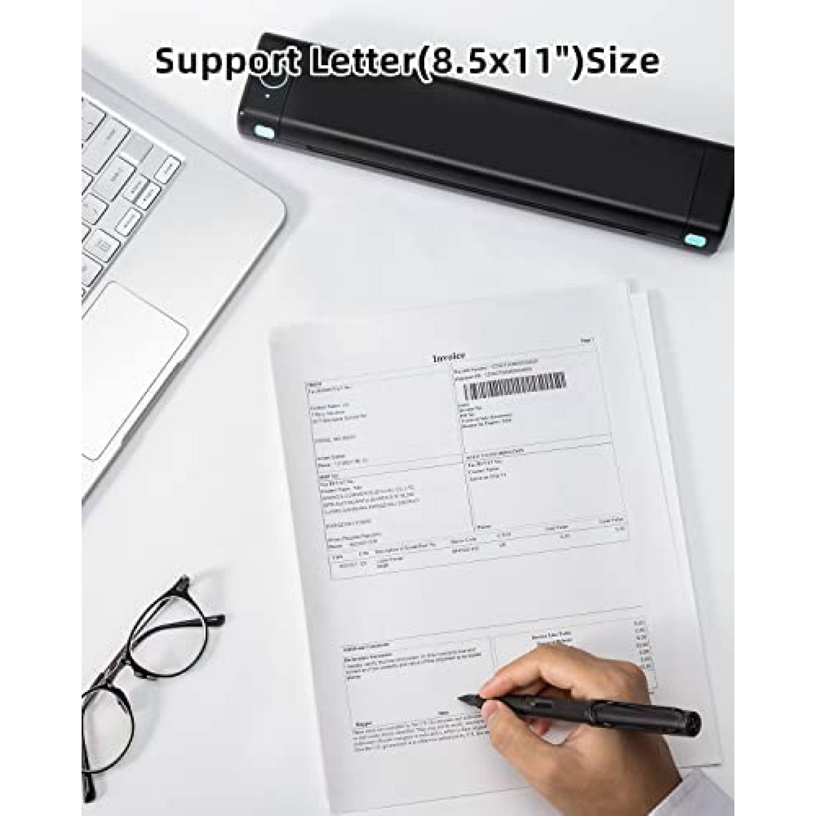 Impresora Termica Phomemo M08F Portatil Inalambrica -Negro