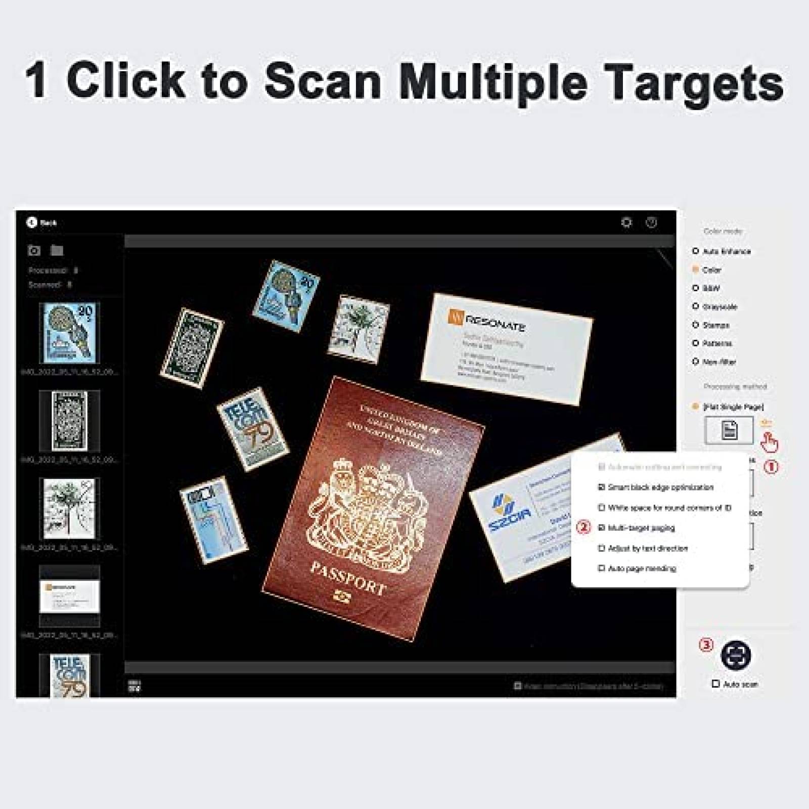 Escaner de Documentos Portatil CZUR Lens800 Pro 8MP A4