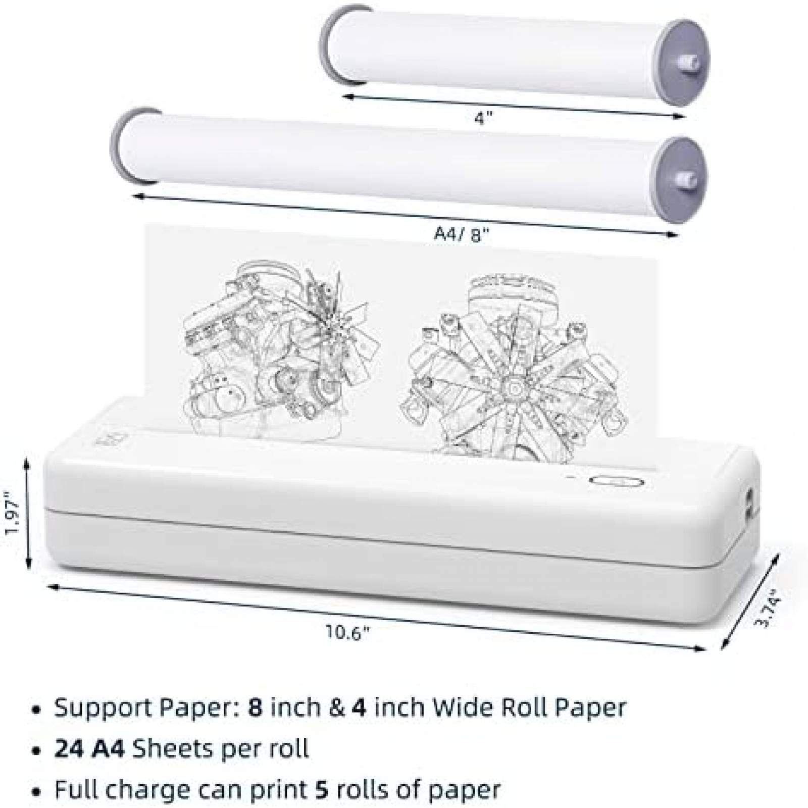 Impresora Termica HPRT Portatil Inalambrica Bluetooth