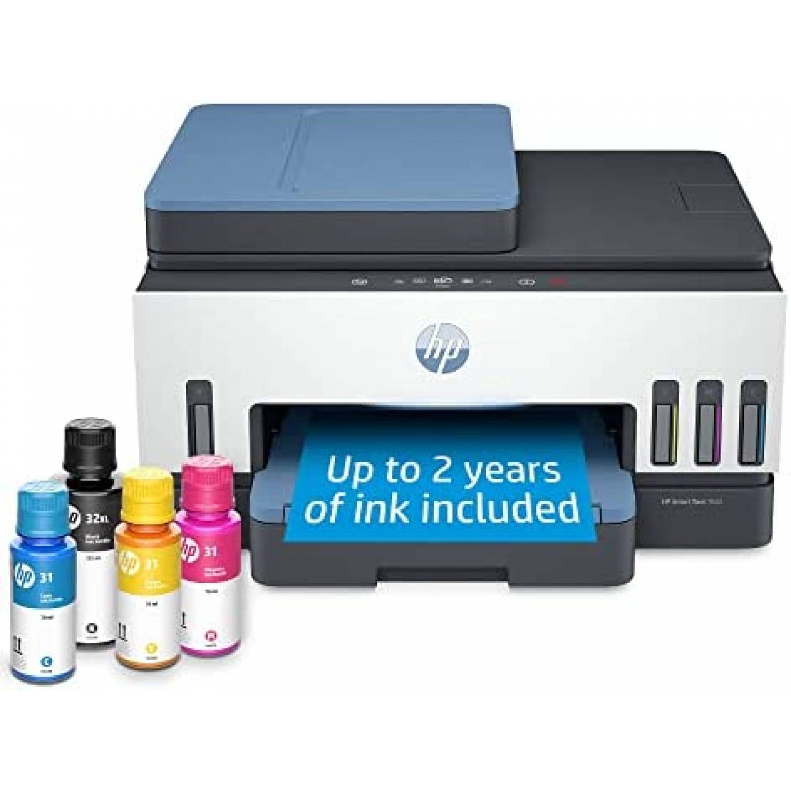 Impresora HP 7602 de inyeccion de tinta inalambrica -Blanco