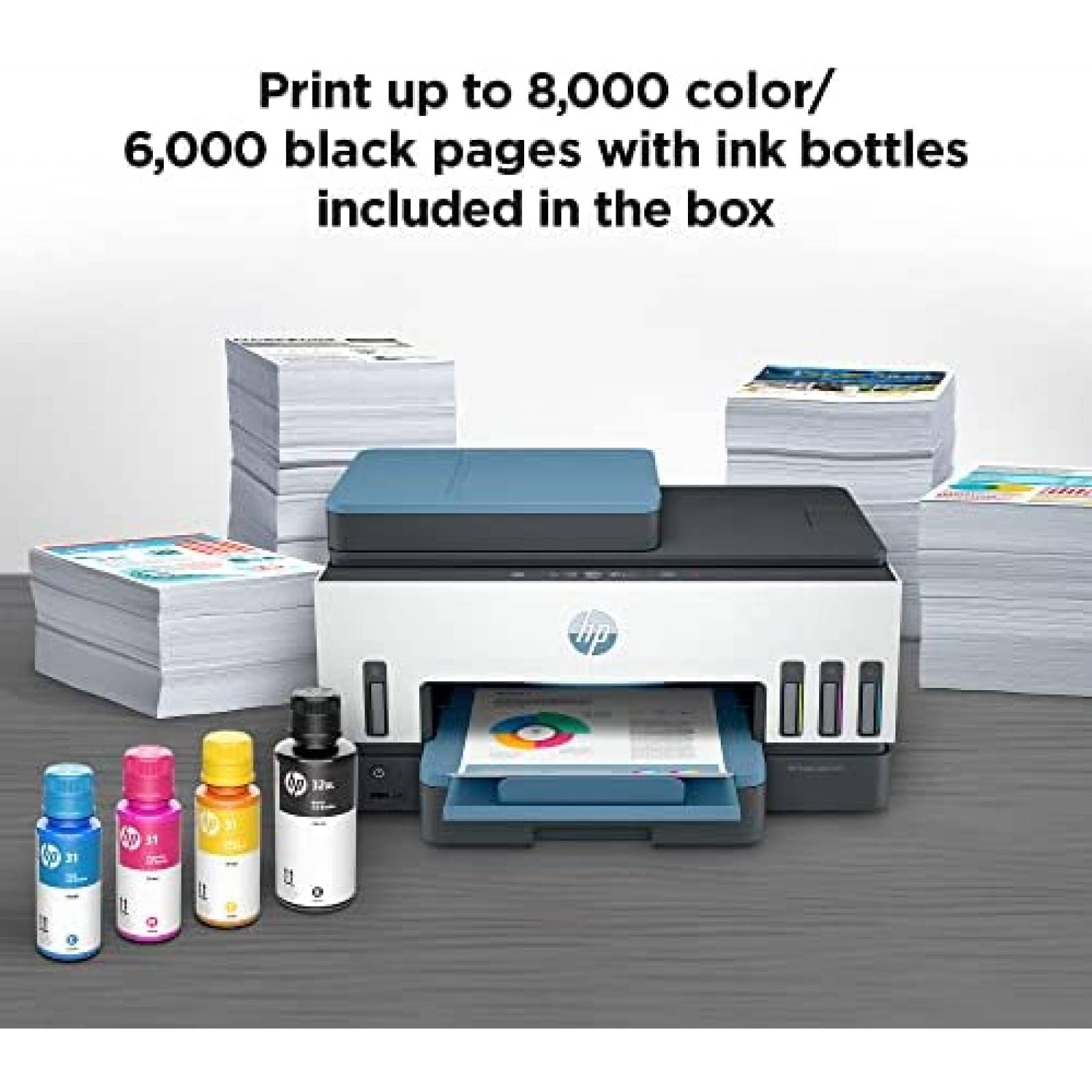 Impresora HP 7602 de inyeccion de tinta inalambrica -Blanco