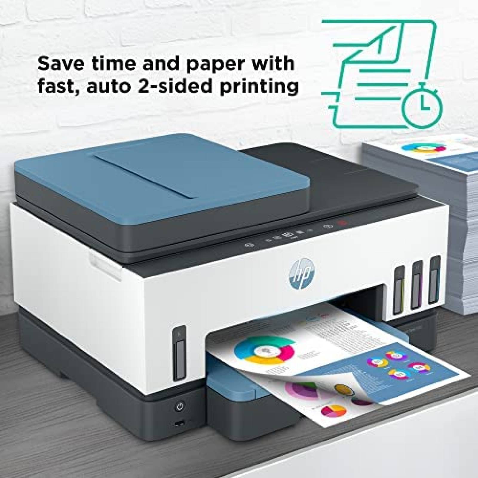 Impresora HP 7602 de inyeccion de tinta inalambrica -Blanco