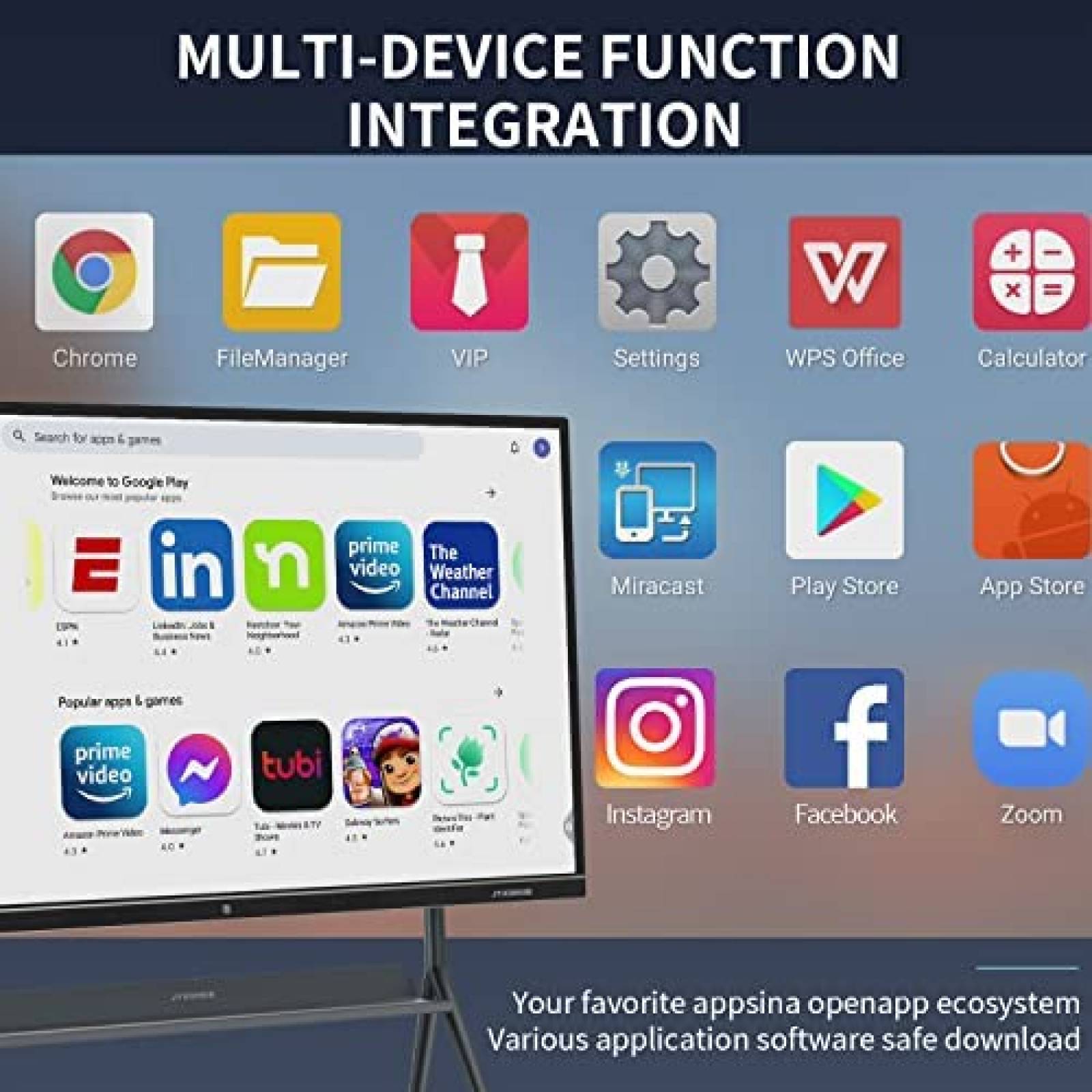 Pizarron Interactivo JYXOIHUB Tactil De 75 Pulgadas -Negro