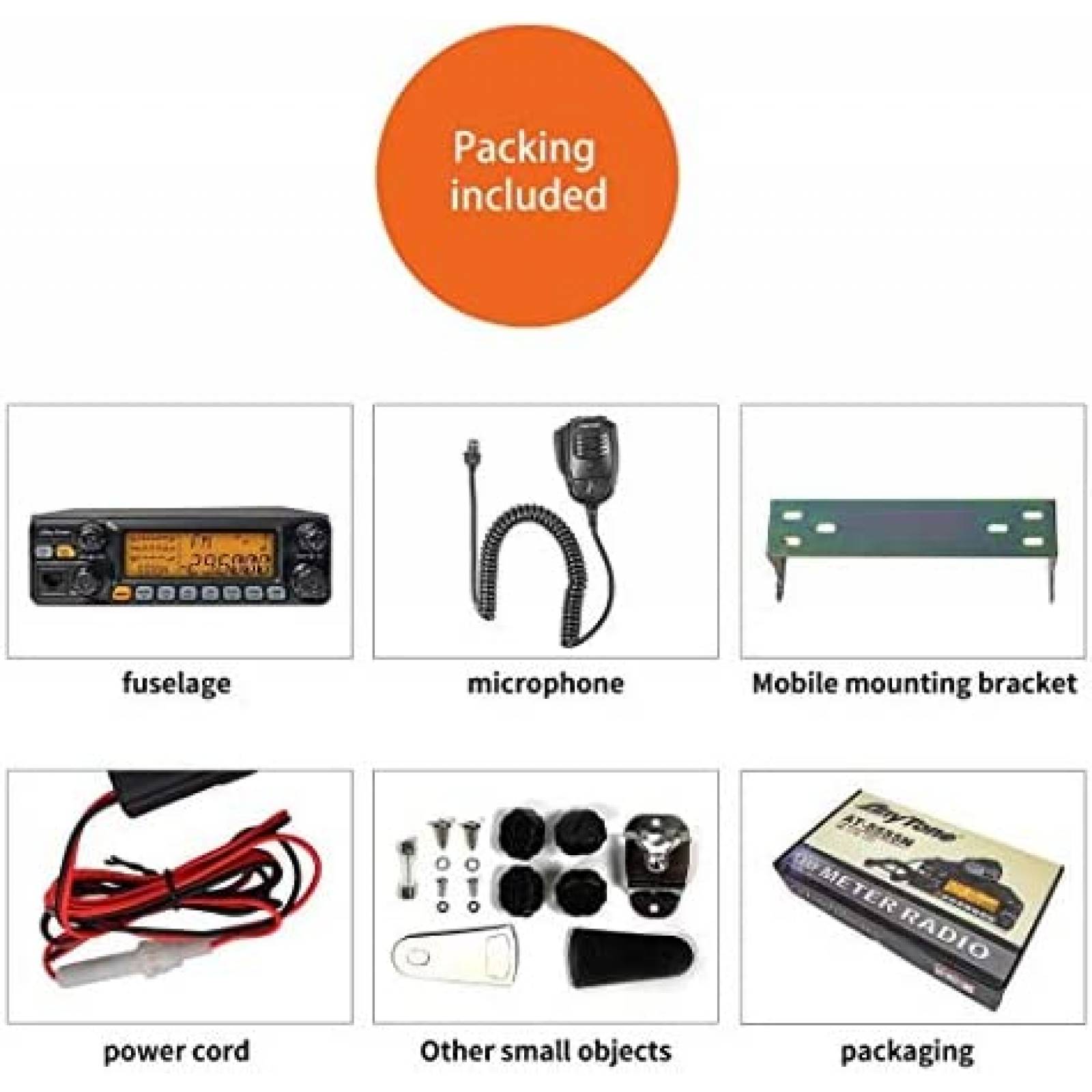 Radio AnyTone AT-5555N II CTCSS DCS 60W AM PEP 50W FM -Negro