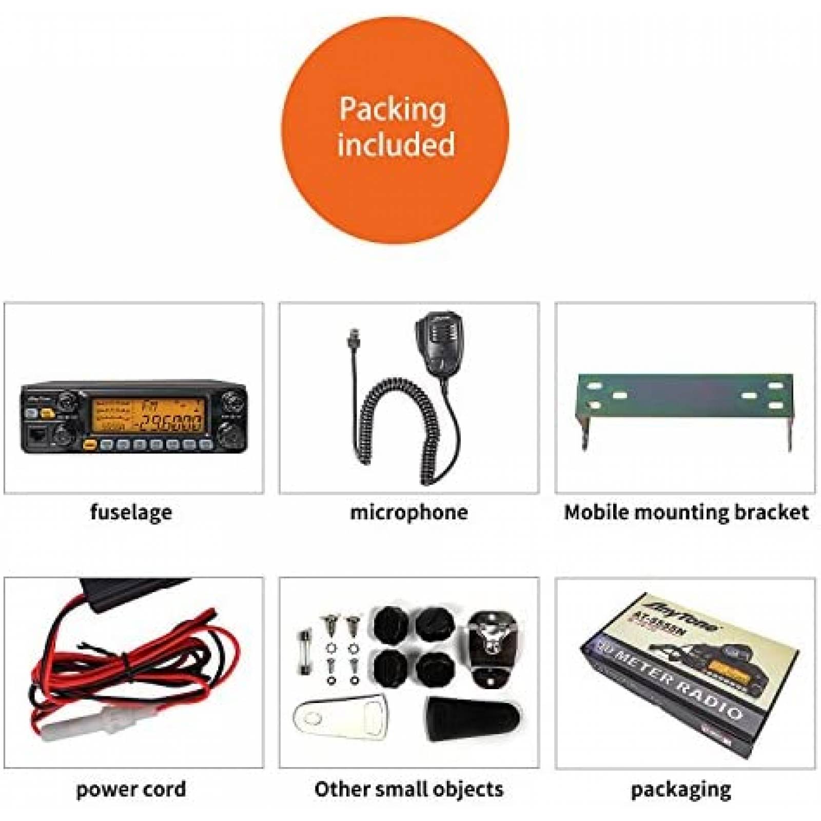 Radio AnyTone AT-5555N II CTCSS DCS 60W AM PEP 50W FM -Negro