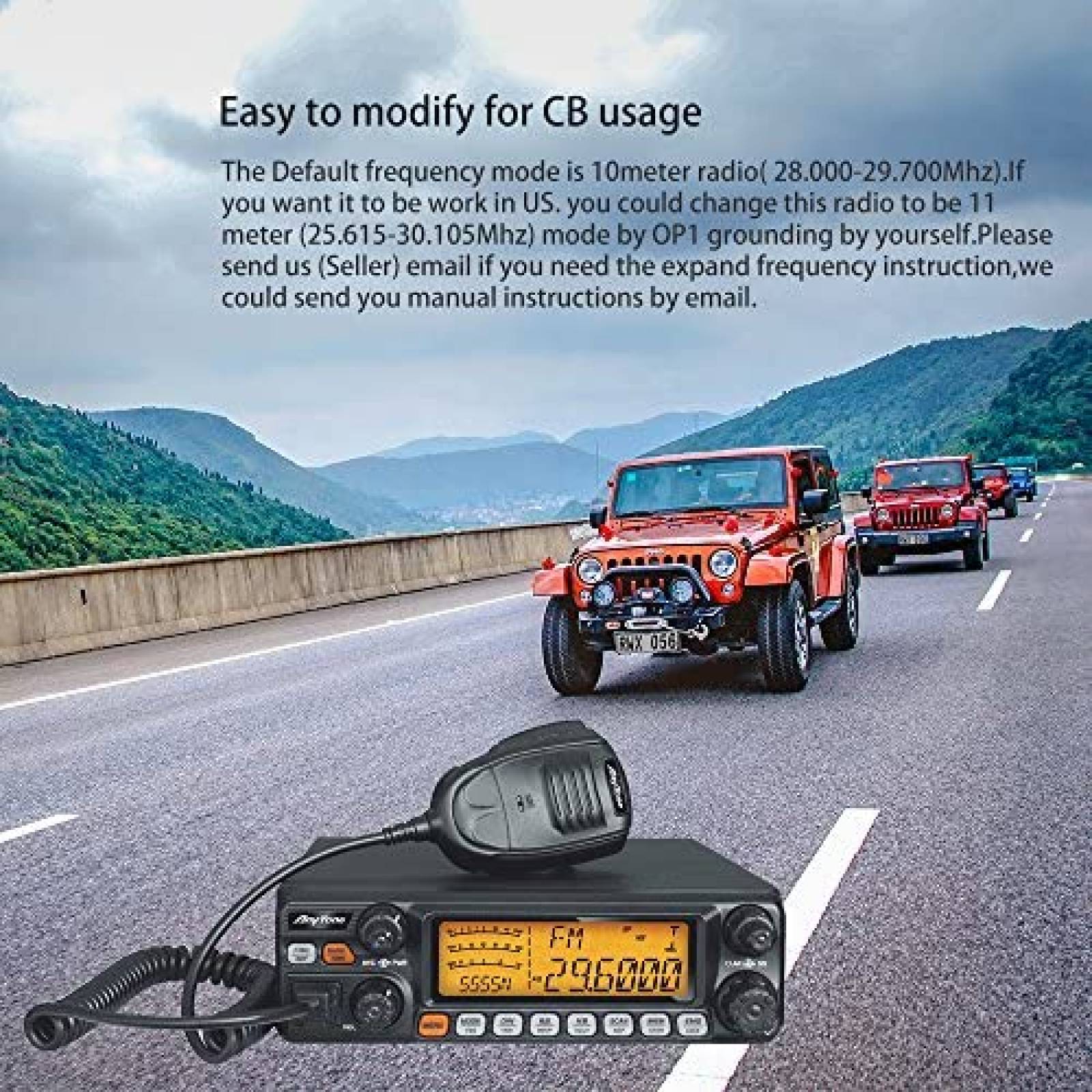 Radio AnyTone AT-5555N II CTCSS DCS 60W AM PEP 50W FM -Negro