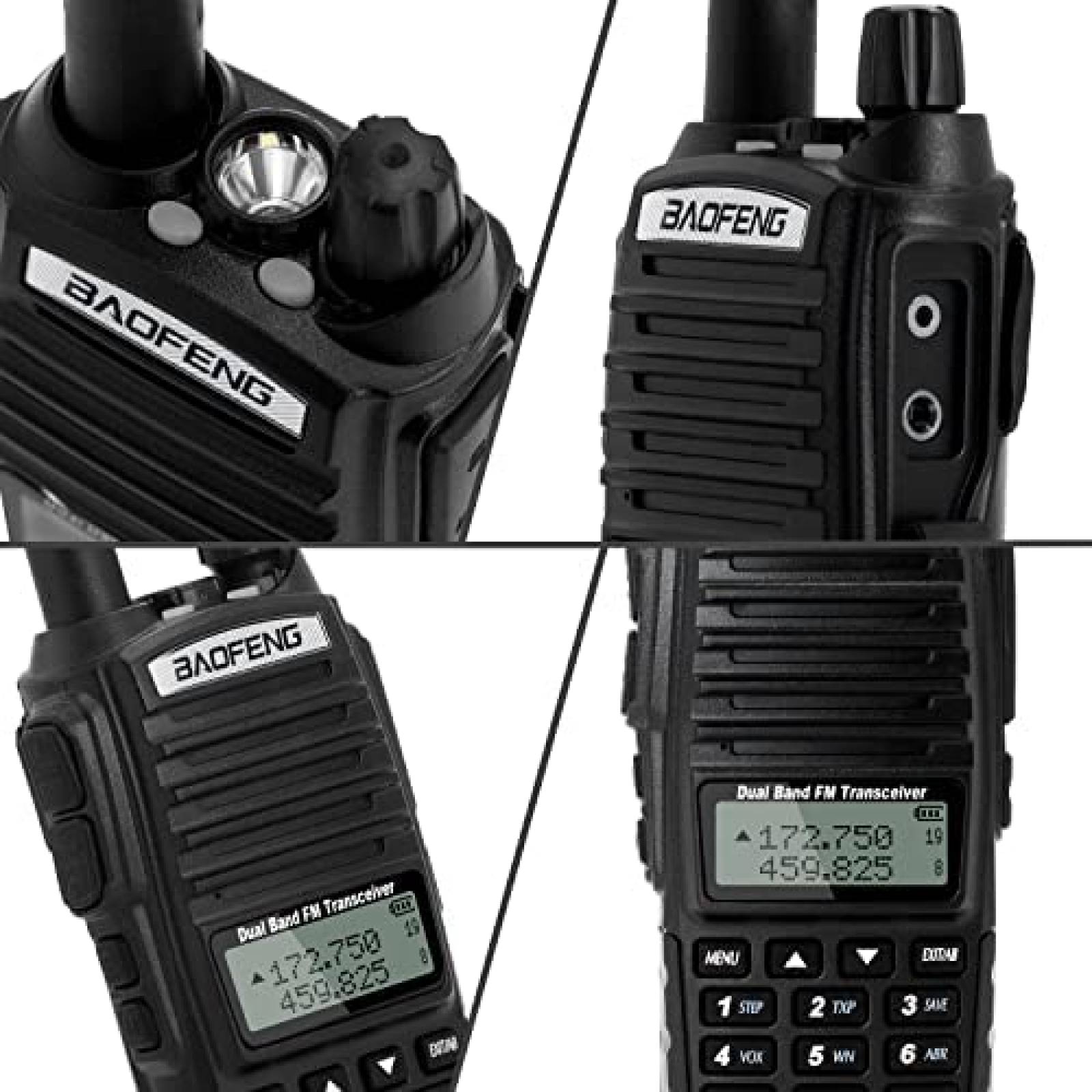 Radios BAOFENG UV-82 2 Canales UHF VHF 2 Piezas -Negro