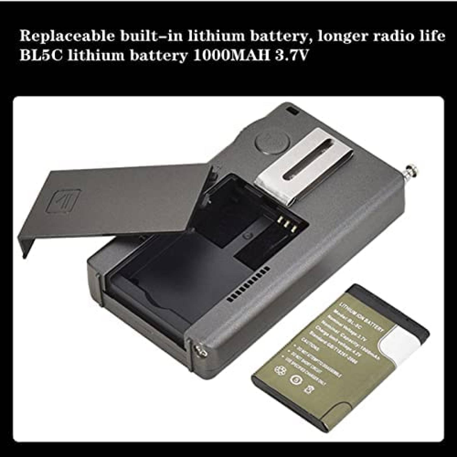 Radio de Onda Corta HanRongDa HDR747 9.7 pies -Negro