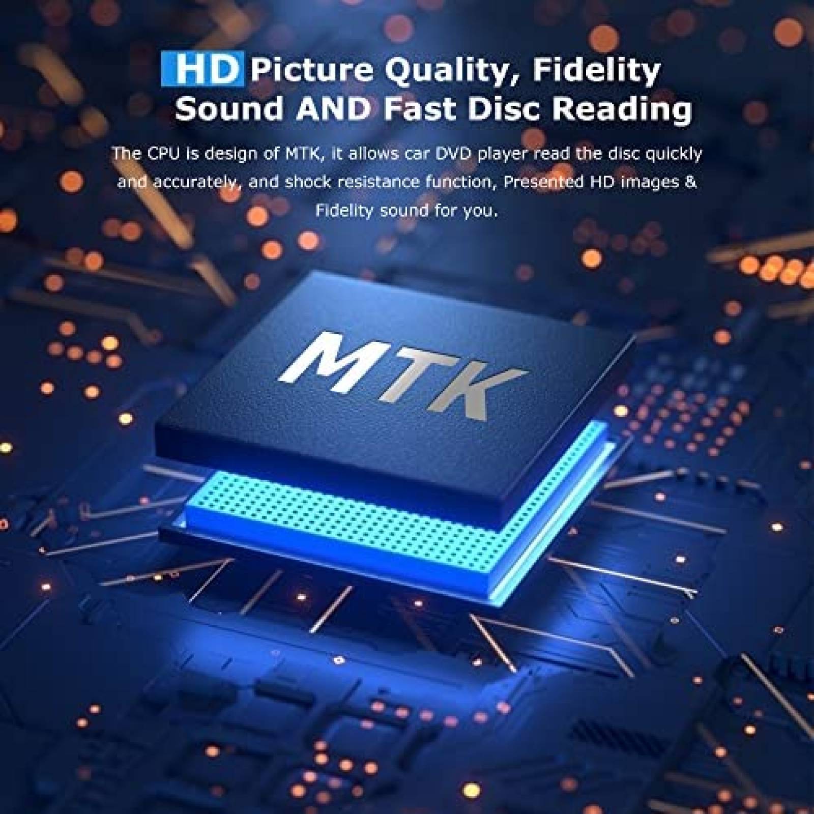 Reproductor DVD Portatil MYDASH con Pantalla 10" para Carro