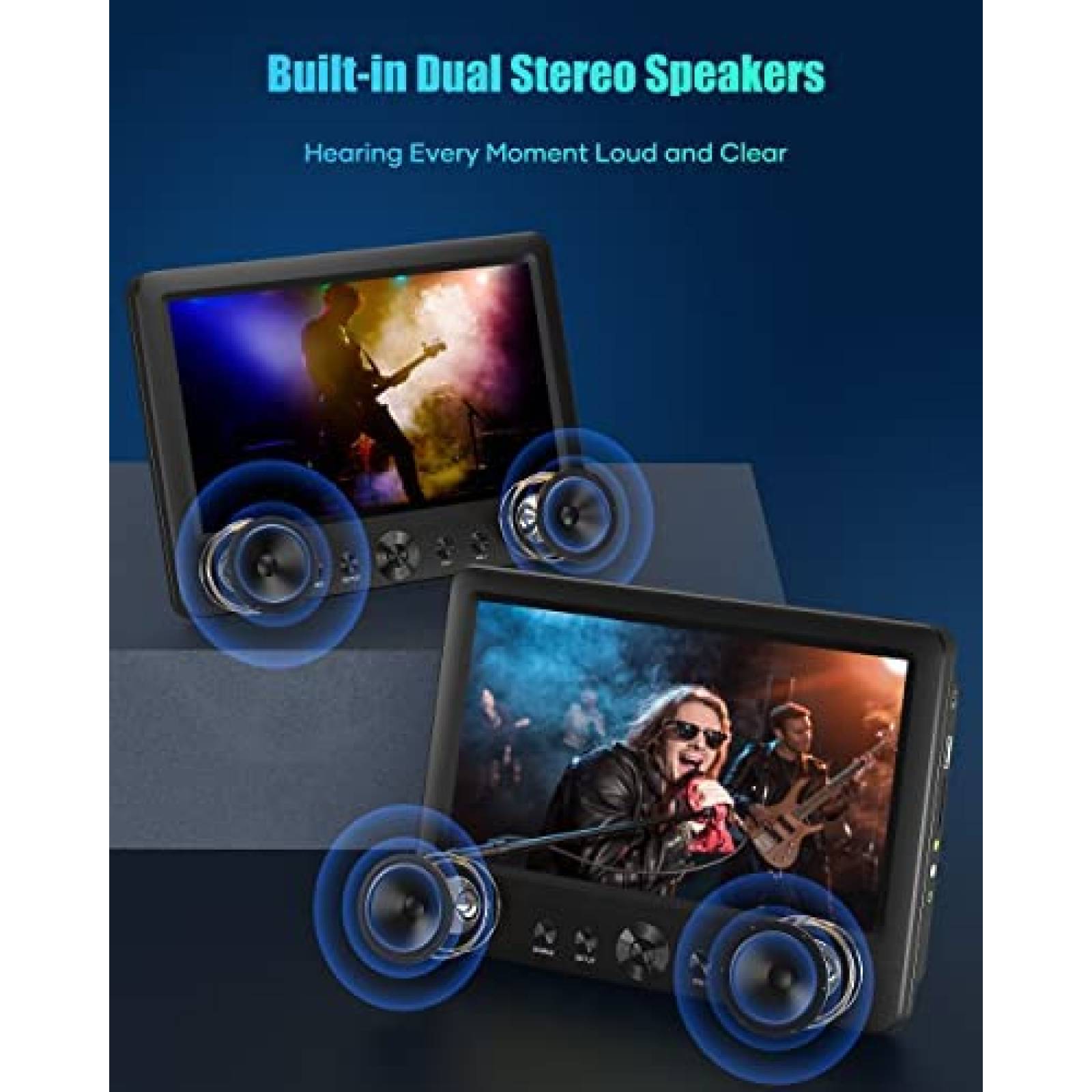 Reproductor DVD Coche WONNIE Pantalla Dual 10,5" USB SD MMC