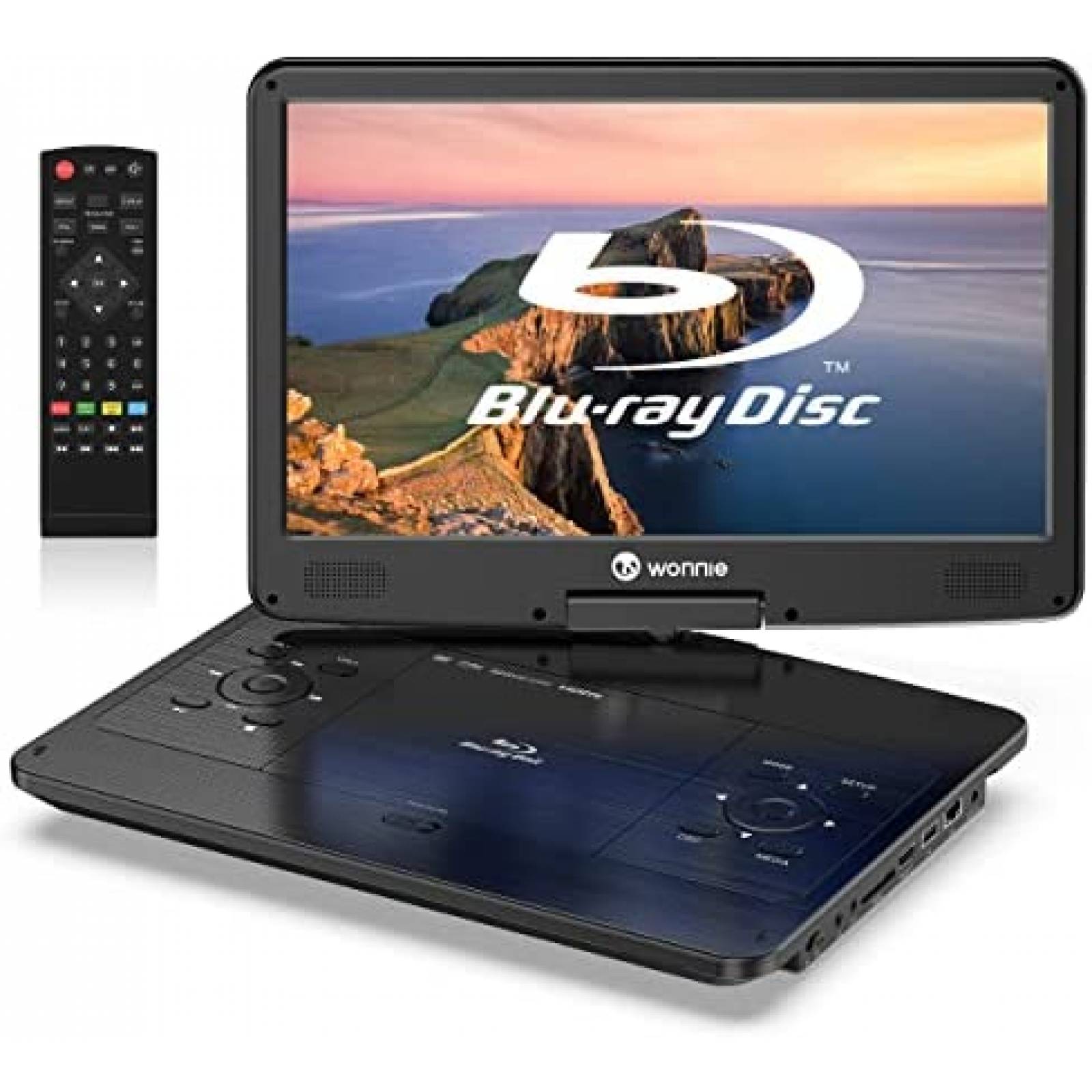 Reproductor Portatil Blu Ray DVD WONNIE 14.1 1080p 4 Hrs Neg